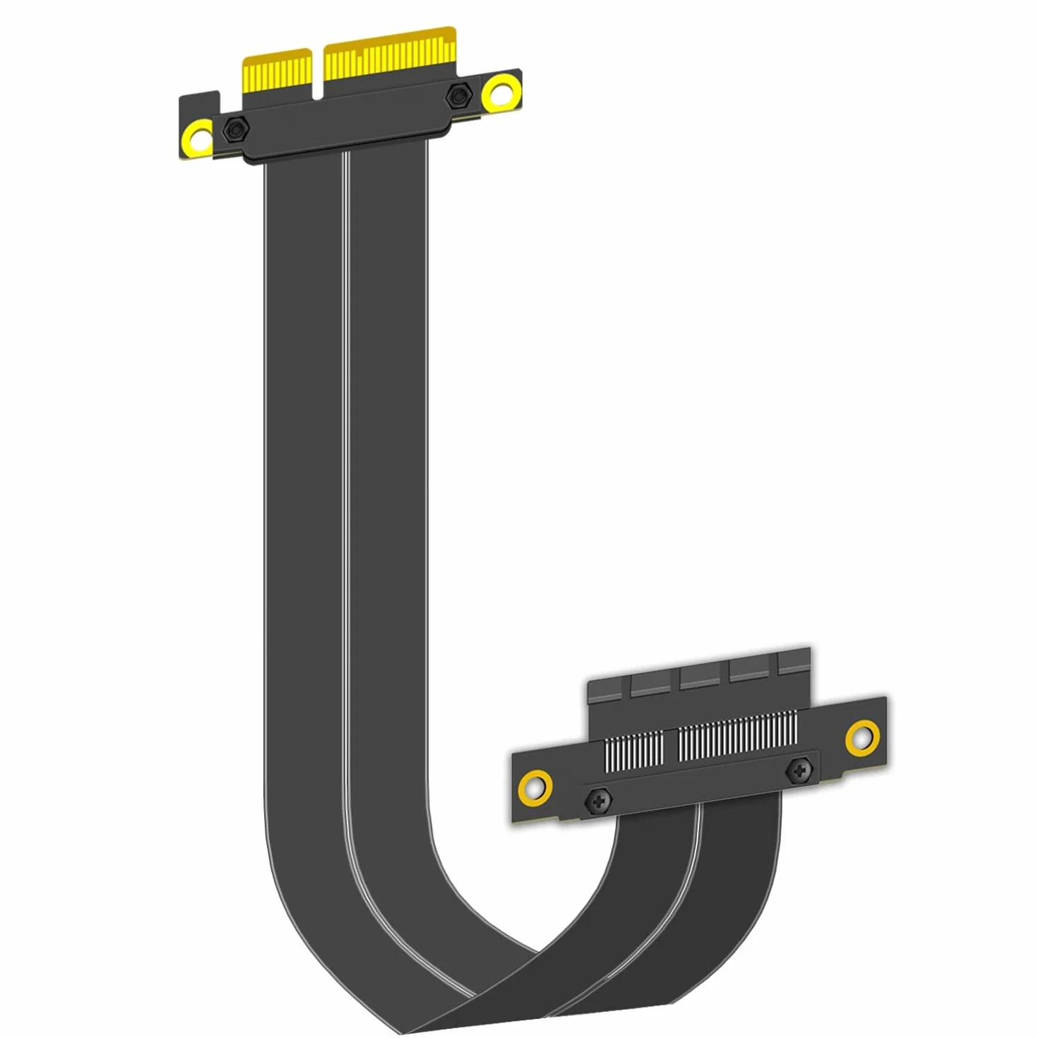 GLOTRENDS 200mm PCIe 4.0 X4 Cavo Riser per M.2, WiFi, Firewire, USB, schede audio, ecc.
