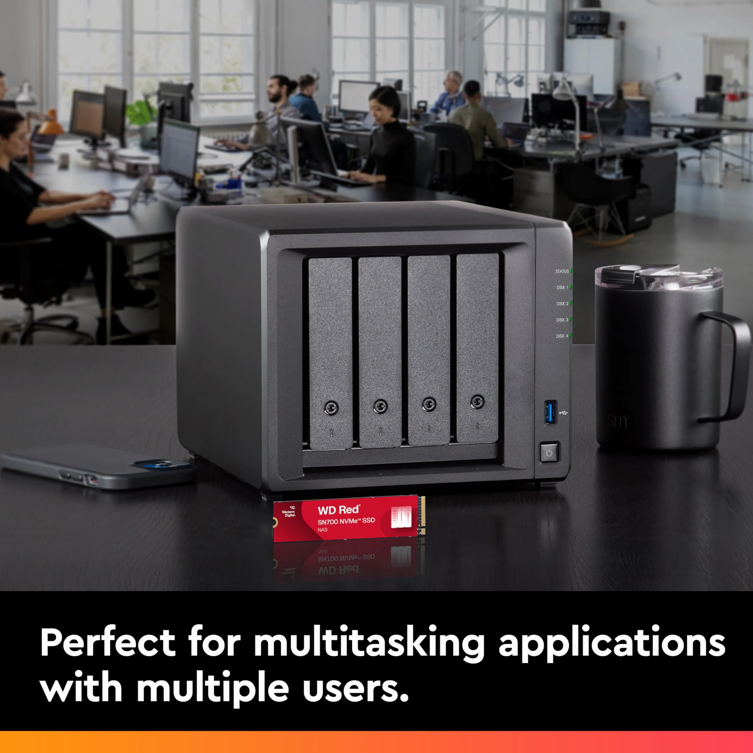 WD Red SN700 500GB NVMe SSD for NAS devices, with robust system responsiveness and exceptional I/O performance