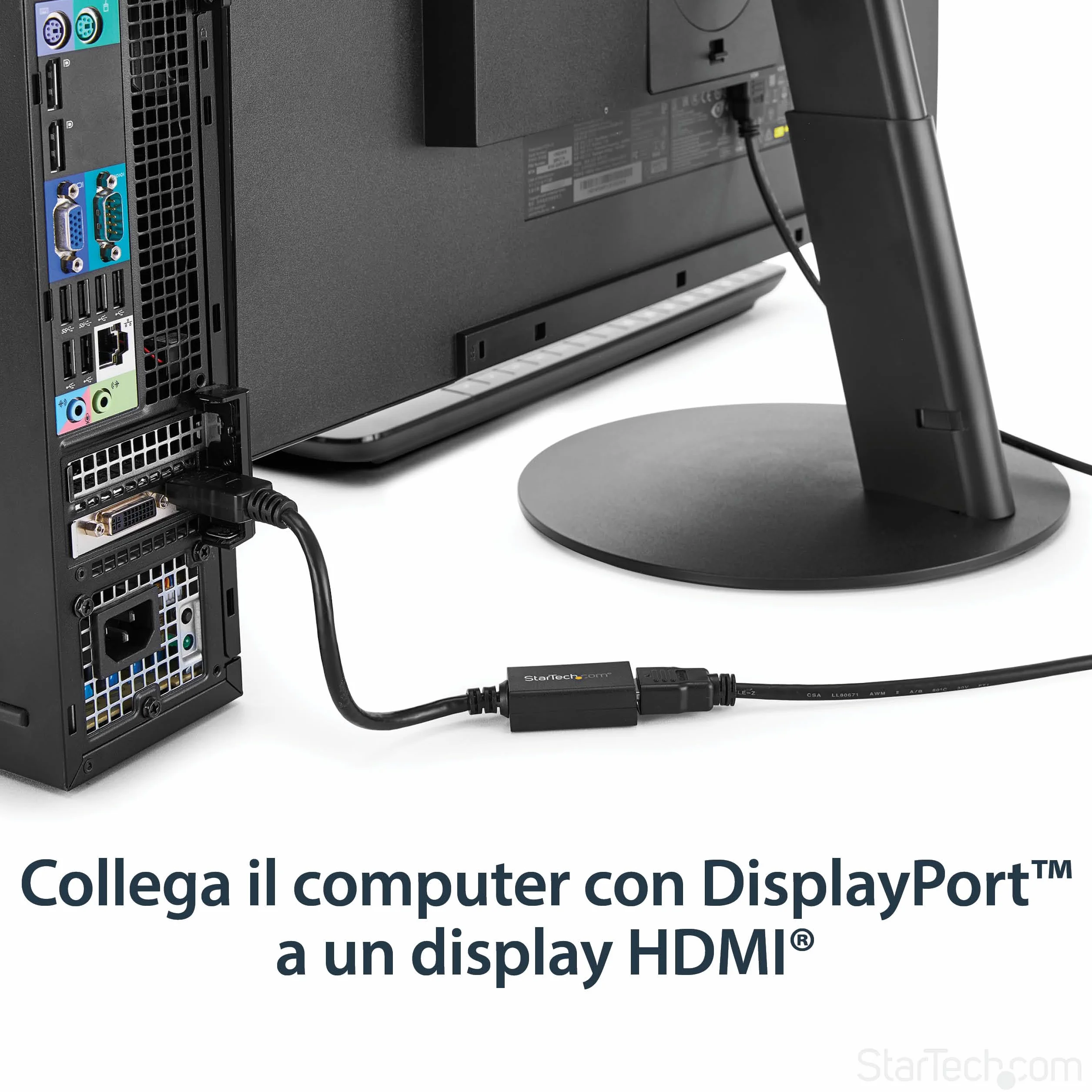 StarTech DP2HDMI2 DisplayPort Passiver Konverter DP 1.2 Stecker auf HDMI A-Buchse, 0.12m, schwarz