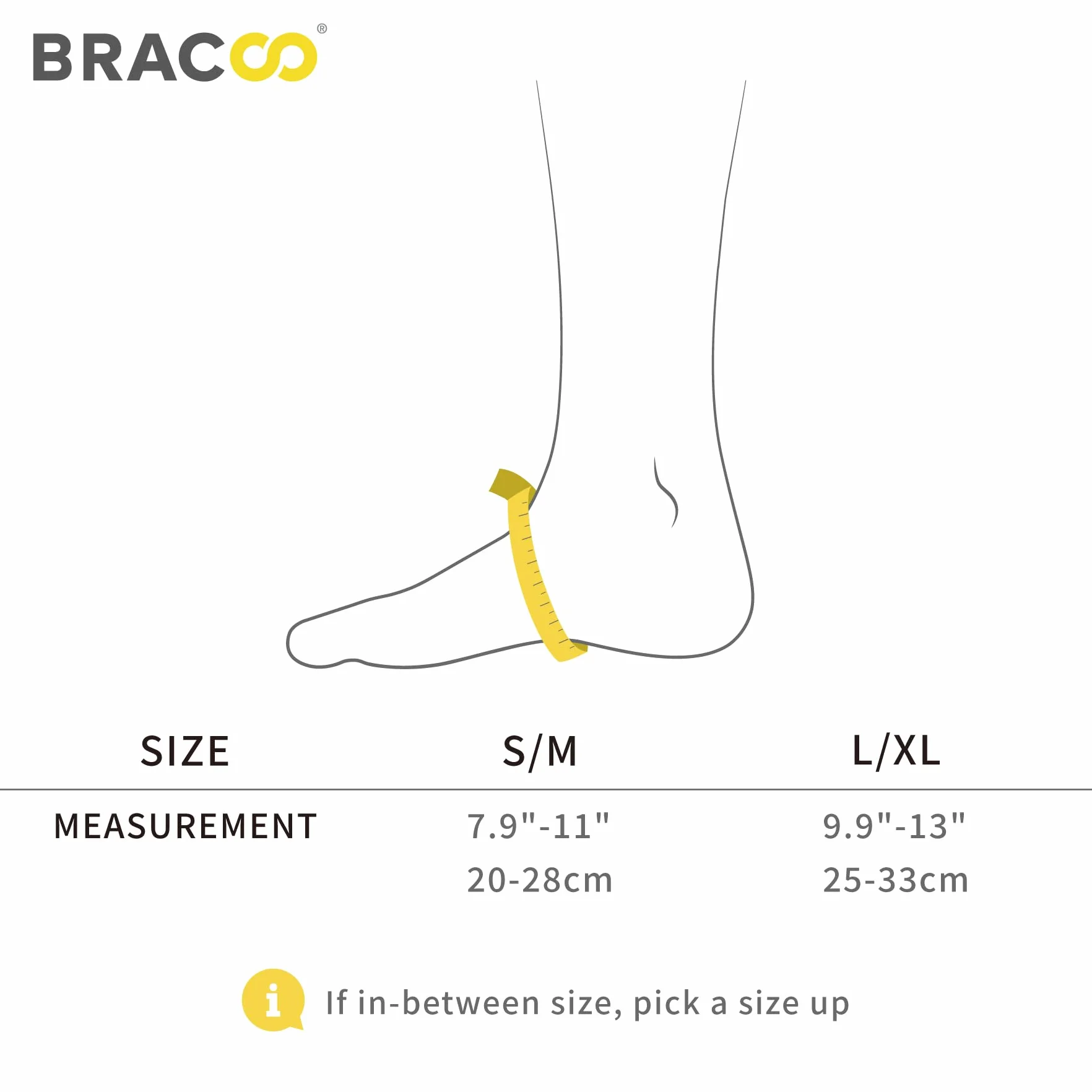 Bracoo FS10 Cavigliera Regolabile per Distorsione Uomo Donna, Supporto con Tallone Aperto e Neoprene Traspirante