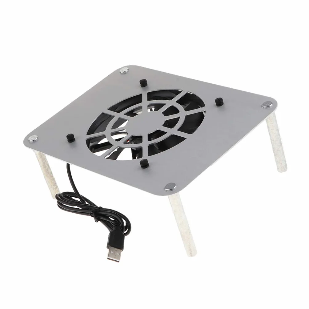 F Fityle Raffreddamento del Router, Ventola Silenziosa USB per Router e Laptop, Argento