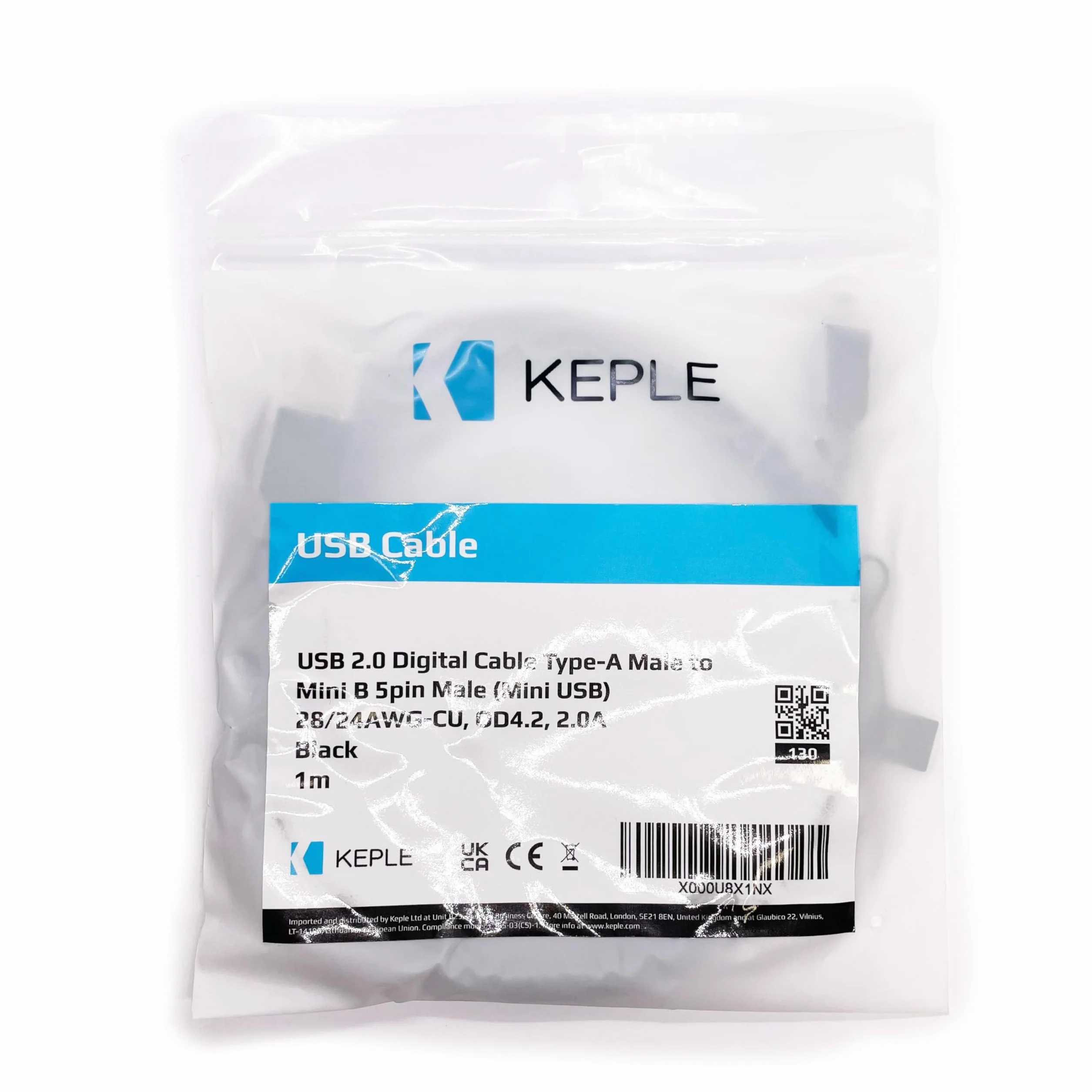 Keple Mini USB Cavo Maschio a Maschio 2.0 1M Compatibile con SONY WALKMAN NWZ-E383