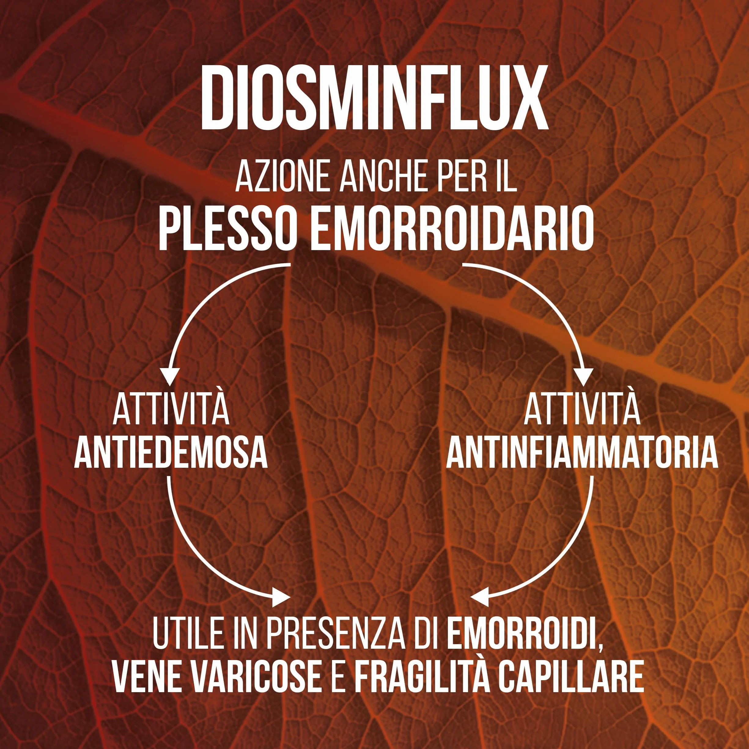Diosmina ed Esperidina 500 mg Integratore Microcircolo per Vene Varicose 40 Compresse