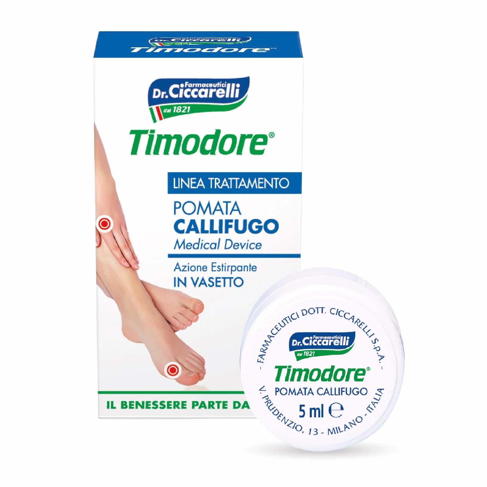 Callifugo Pomata 5 ml - Anticallo per Mani e Piedi, Made in Italy