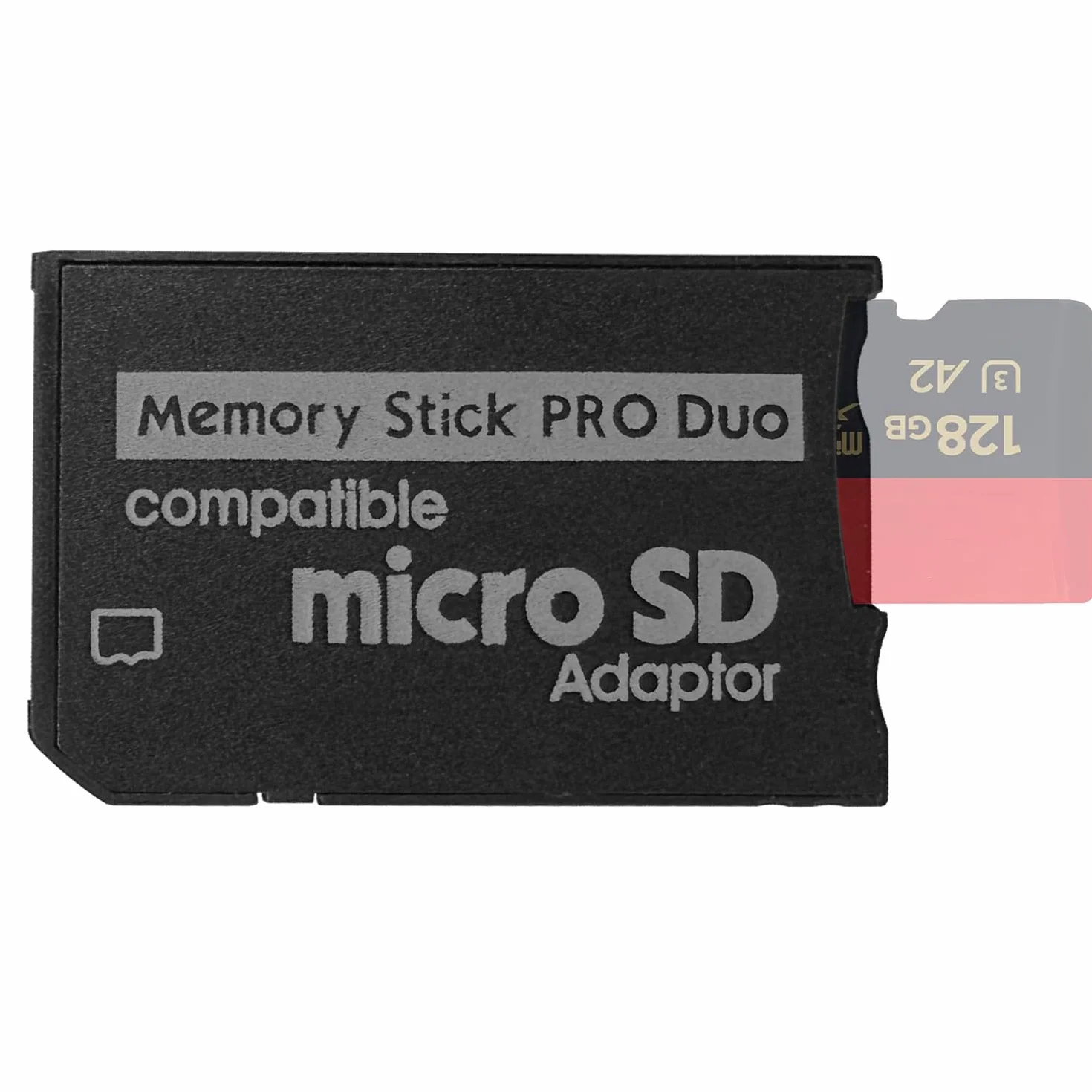 QUMOX Adattatore MicroSD a Memory Stick PRO Duo, compatibile con dispositivi con slot Duo, per fotocamere, videocamere, PSP, Handycam
