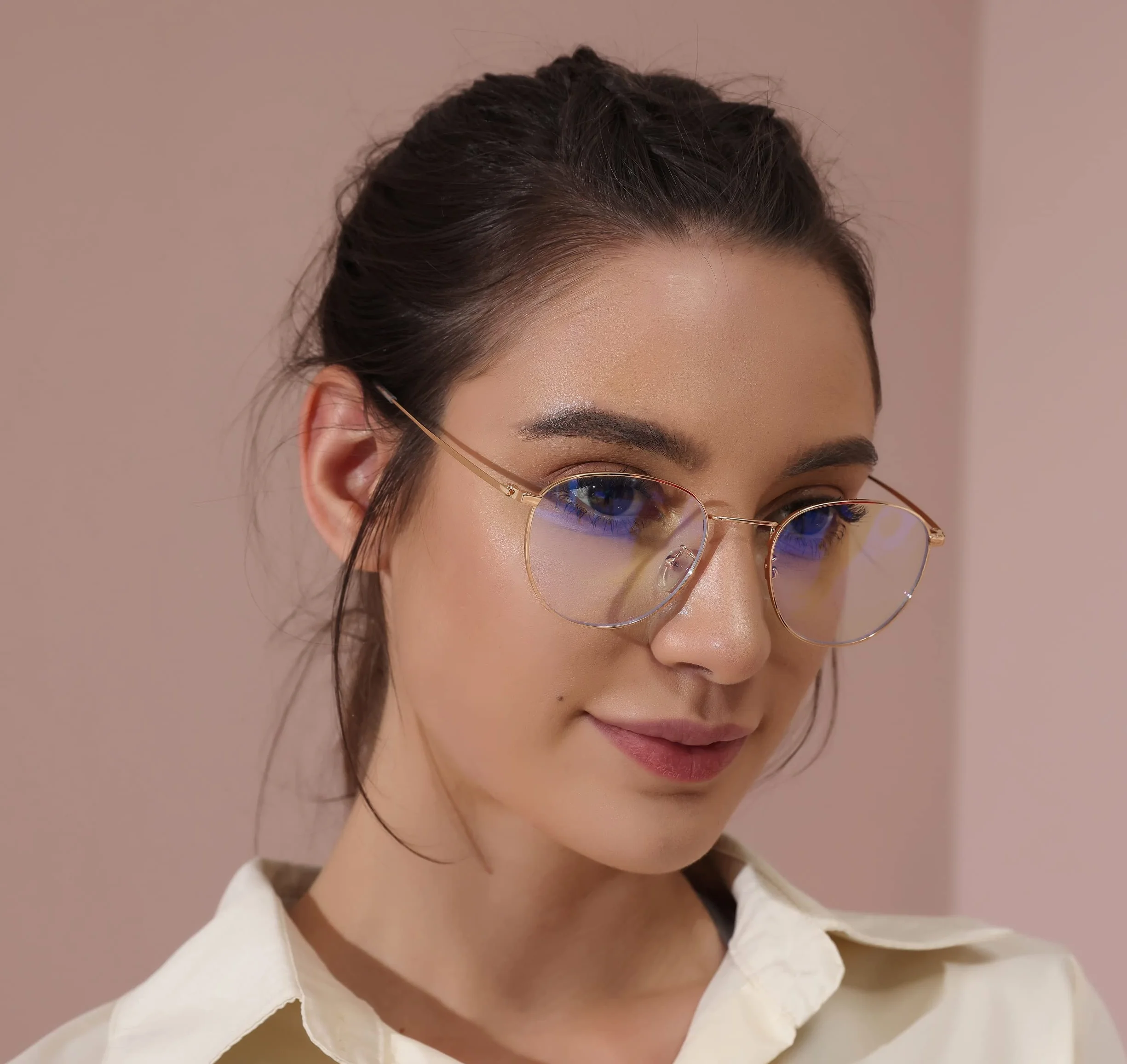DAUCO Occhiali da Computer Filtro Luce Blu Rétro Tondo Metallo Telaio Anti Luce Blu Antiriflesso