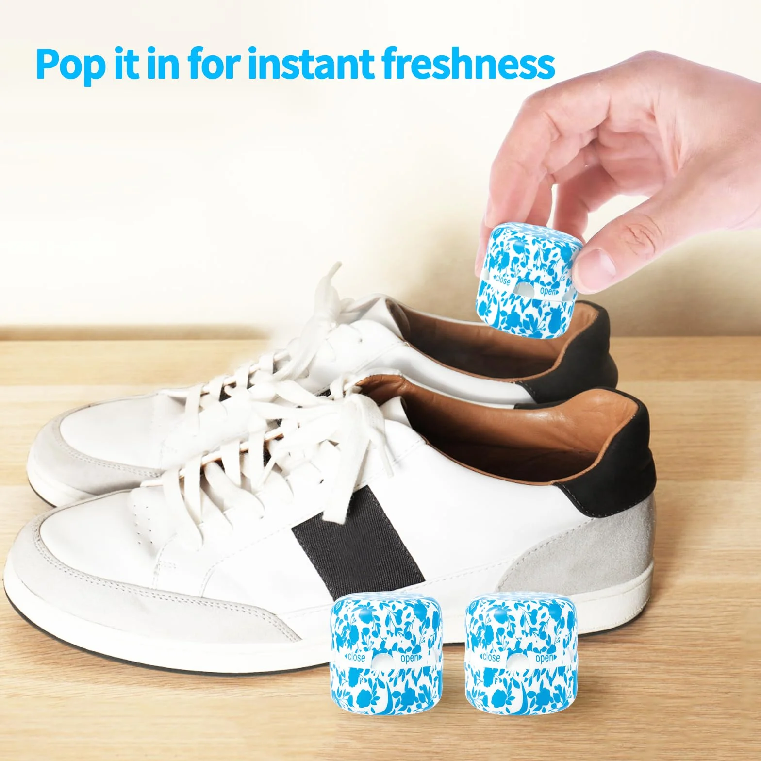 Eco-Fused 8 tamponi eliminanti odori delle scarpe, deodorante per scarpe borsa sportiva armadietto stivali auto profumo di lino