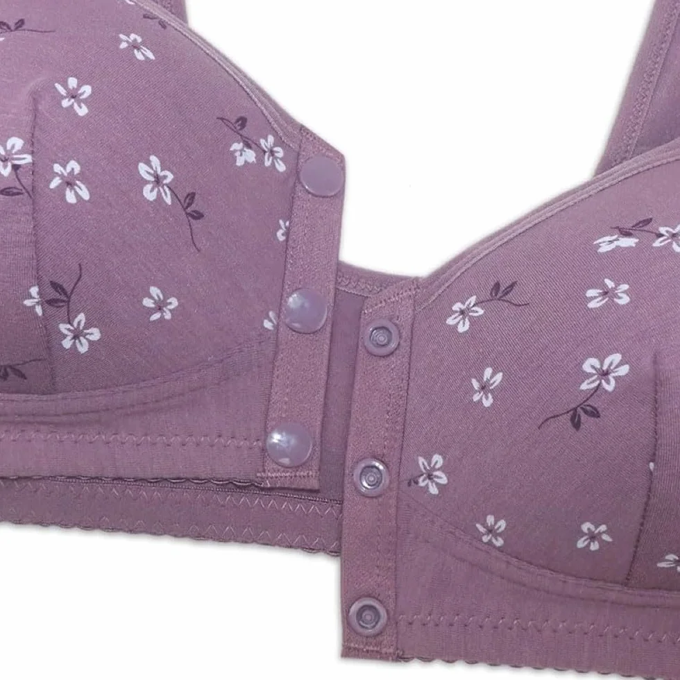 PrinStory Reggiseno Donna Senza Ferretto Anteriore Chiusura Con Bottone