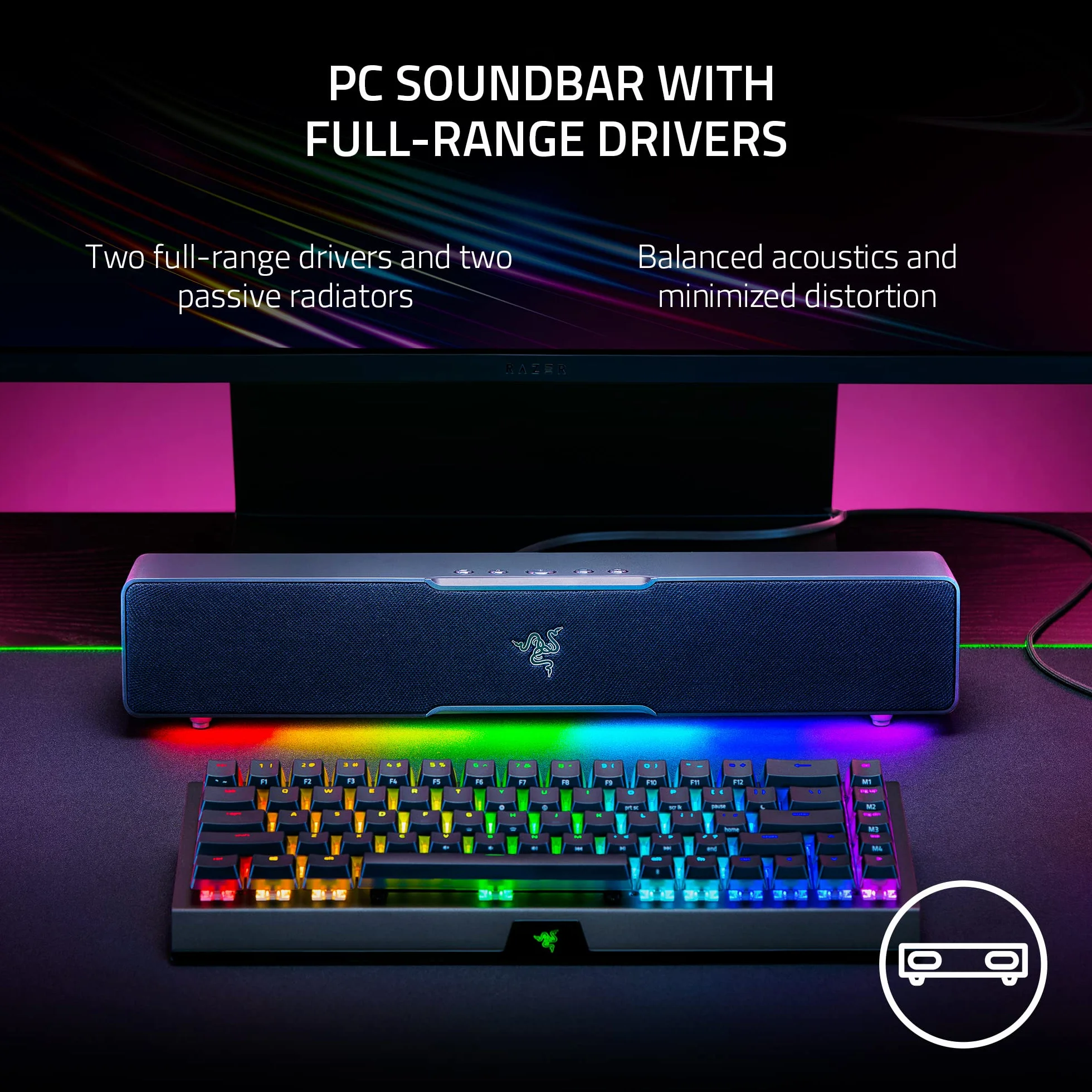 Razer Leviathan V2 X Soundbar PC Gaming Bluetooth 5.0 USB-C Nero