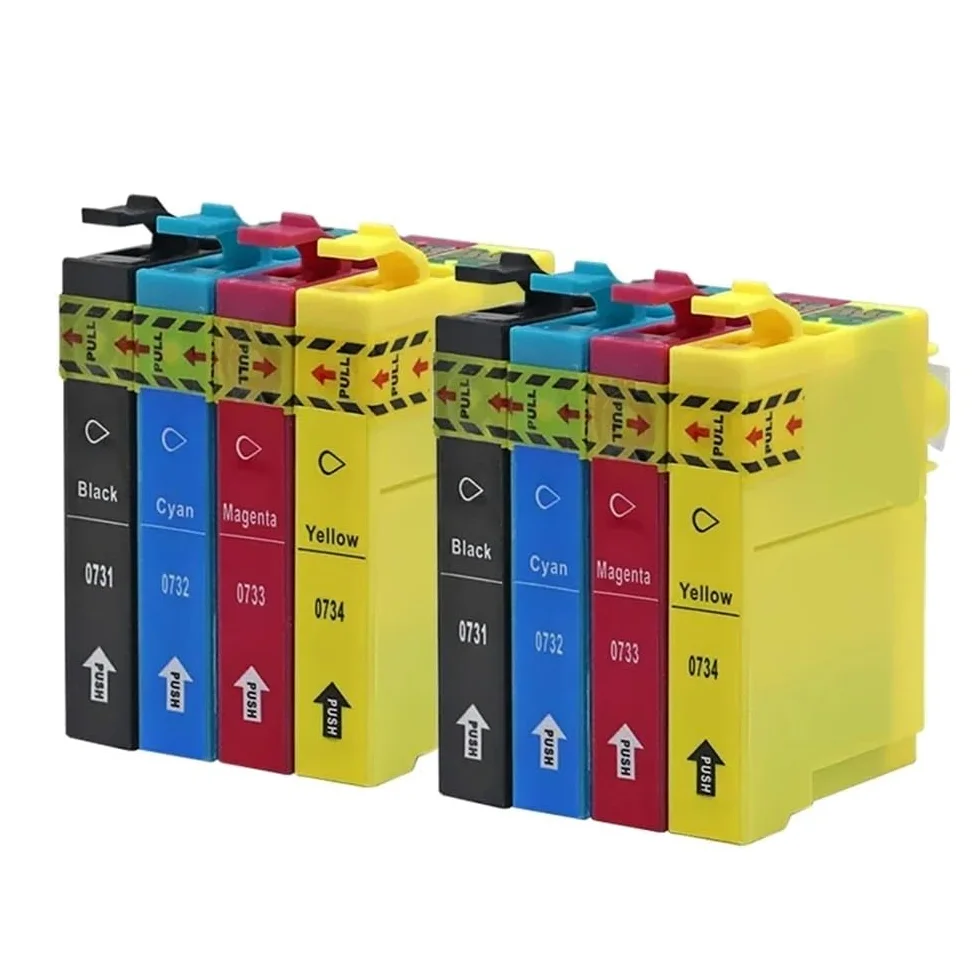 Cartuccia d'inchiostro compatibile con stampante T0731 CX3900 CX5900 CX4900 CX7300 CX8300 TX200 TX210 C79 C90(2SETS)
