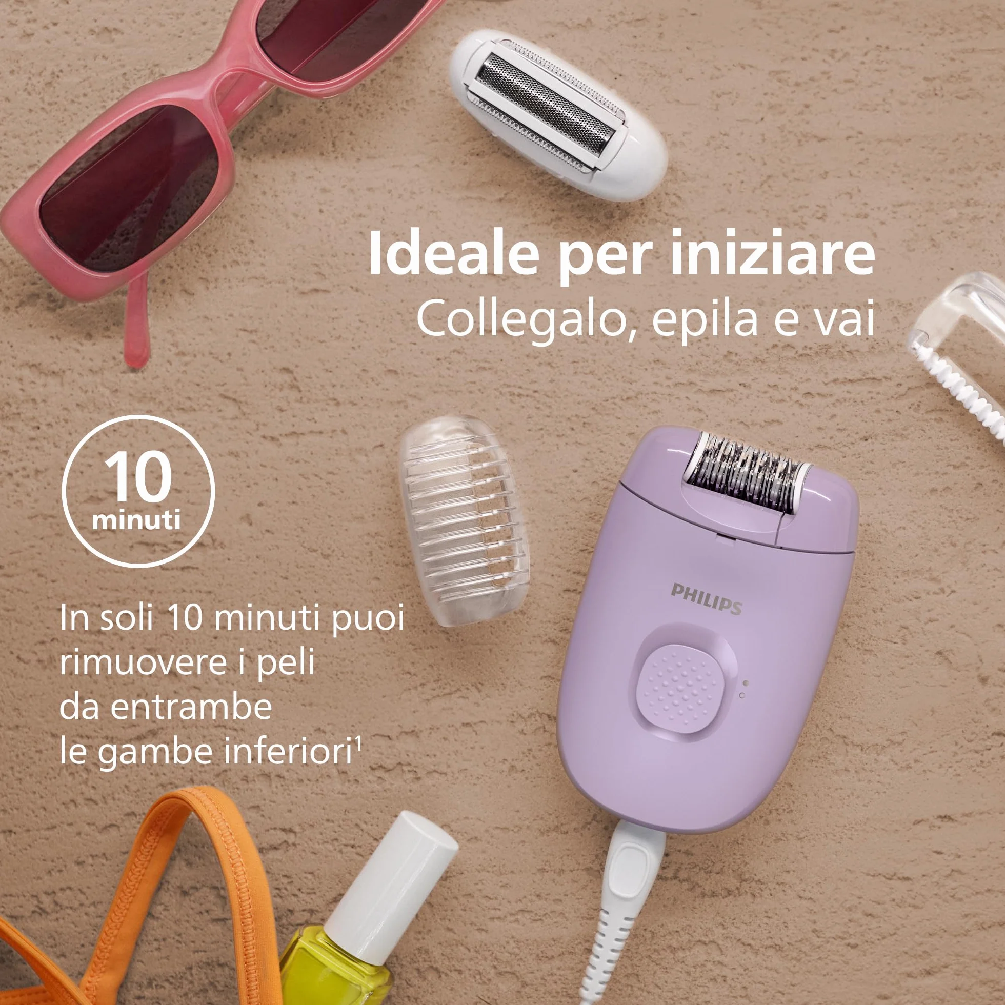 Philips Serie 2000 Epilatore da Donna BRE237/00 con Filo per Corpo e Zone Sensibili