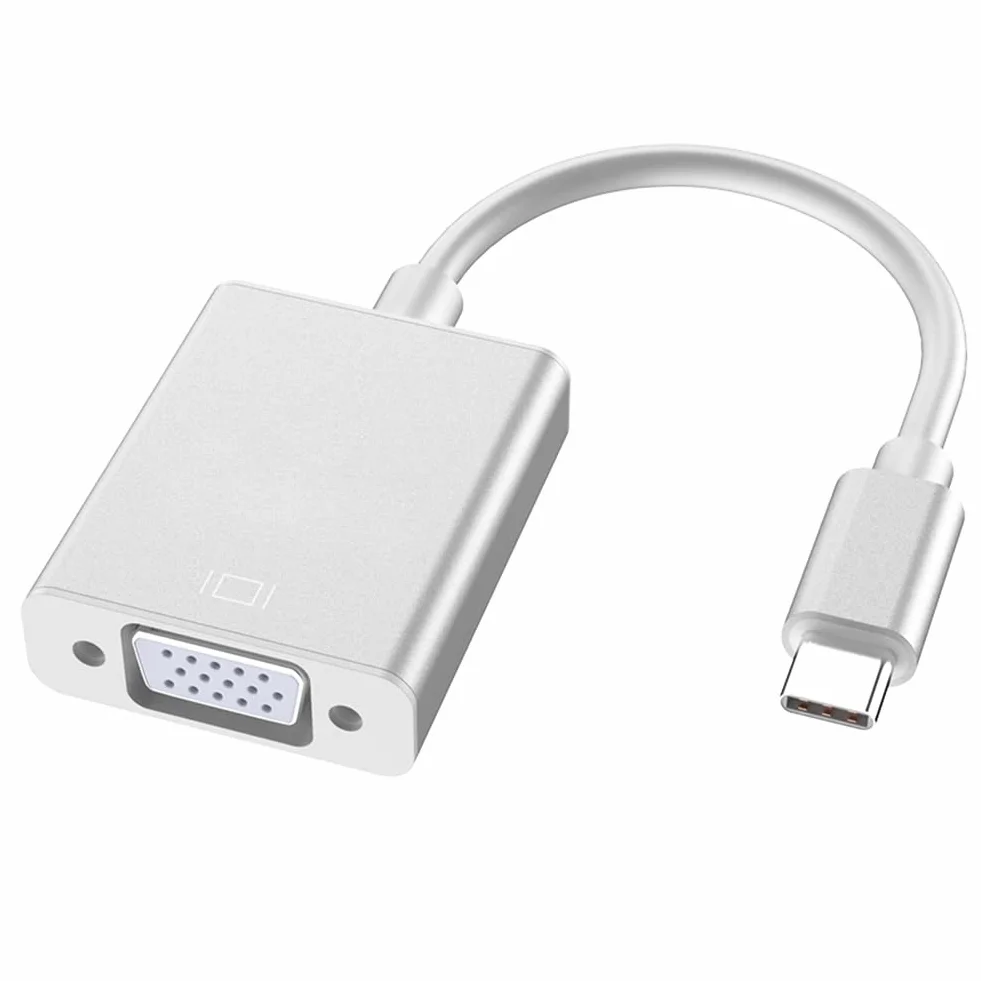 Adattatore da USB C a VGA Thunderbolt 3 Compatibile con Chromebook Pixel MacBook Pro Lenovo 900 Dell XPS 13