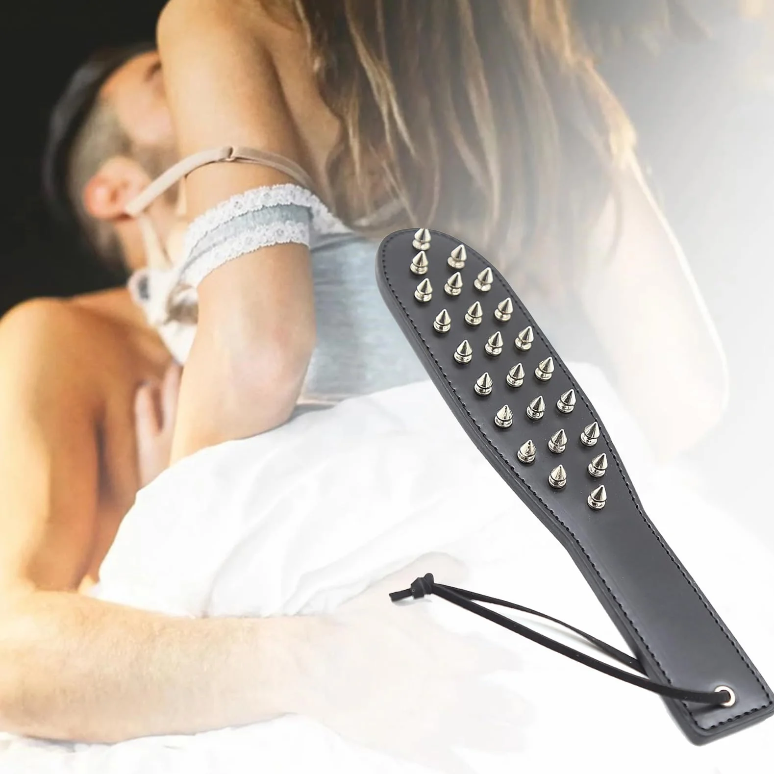 Pagaia in Pelle SM Frusta Sex Giocattoli Sessuali per Coppie con Rivetti Fetish Erotici Cosplay