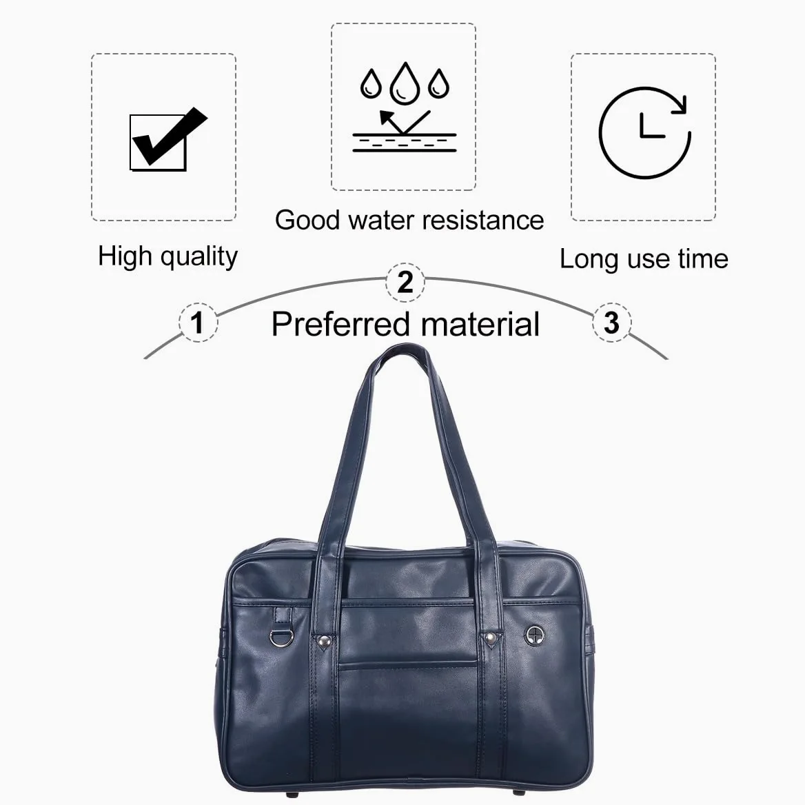 Borsa a Tracolla da Ufficio in Pu per Laptop e Libri, Design Semplice e Moderno, Grande Capacità, Manico per Facile Trasporto, per Scuola e Lavoro