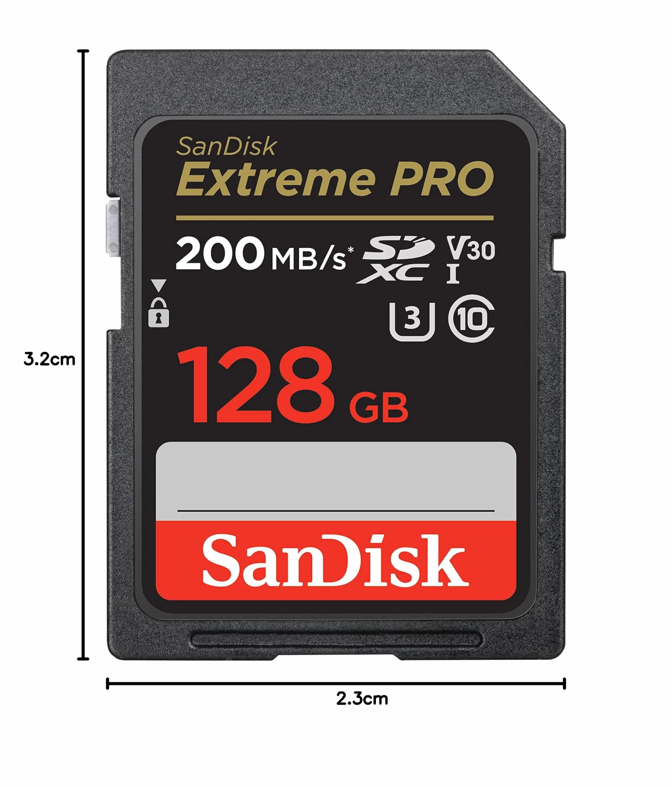 SanDisk 128GB Extreme PRO SDXC scheda UHS-I Class 10 U3 V30 200 MB/s