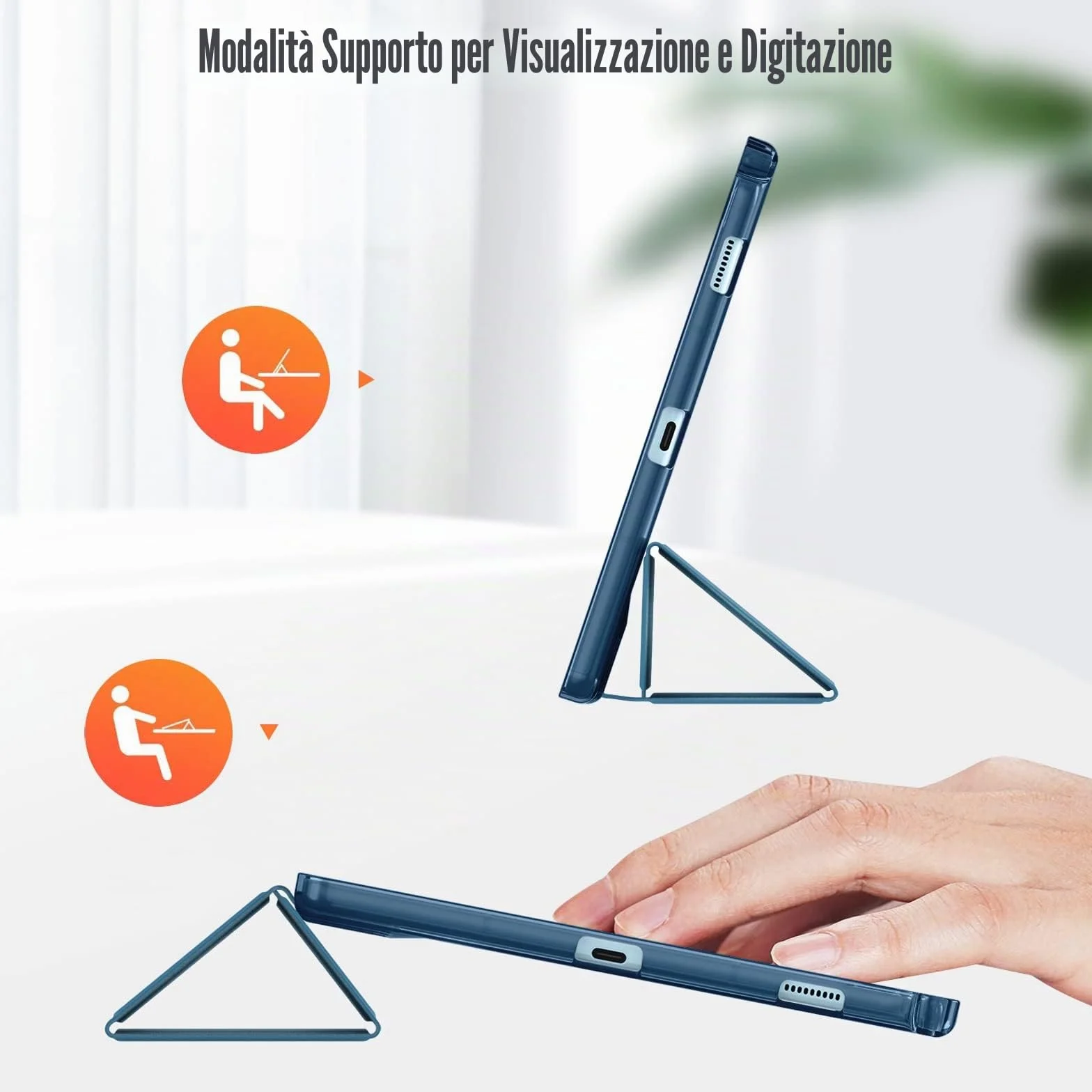 FINTIE Custodia Samsung Galaxy Tab S6 Lite 10.4'' 2024/2022/2020 con S Pen Holder, Cover Trasparente, Teal