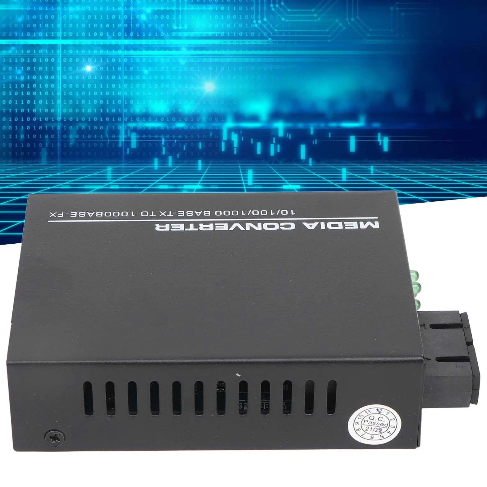 Bewinner Convertitore Multimediale in Fibra Ethernet Multimodale Gigabit, SFP a RJ45, da Fibra a Ethernet, 10 100 1000Base TX (Spina UE)