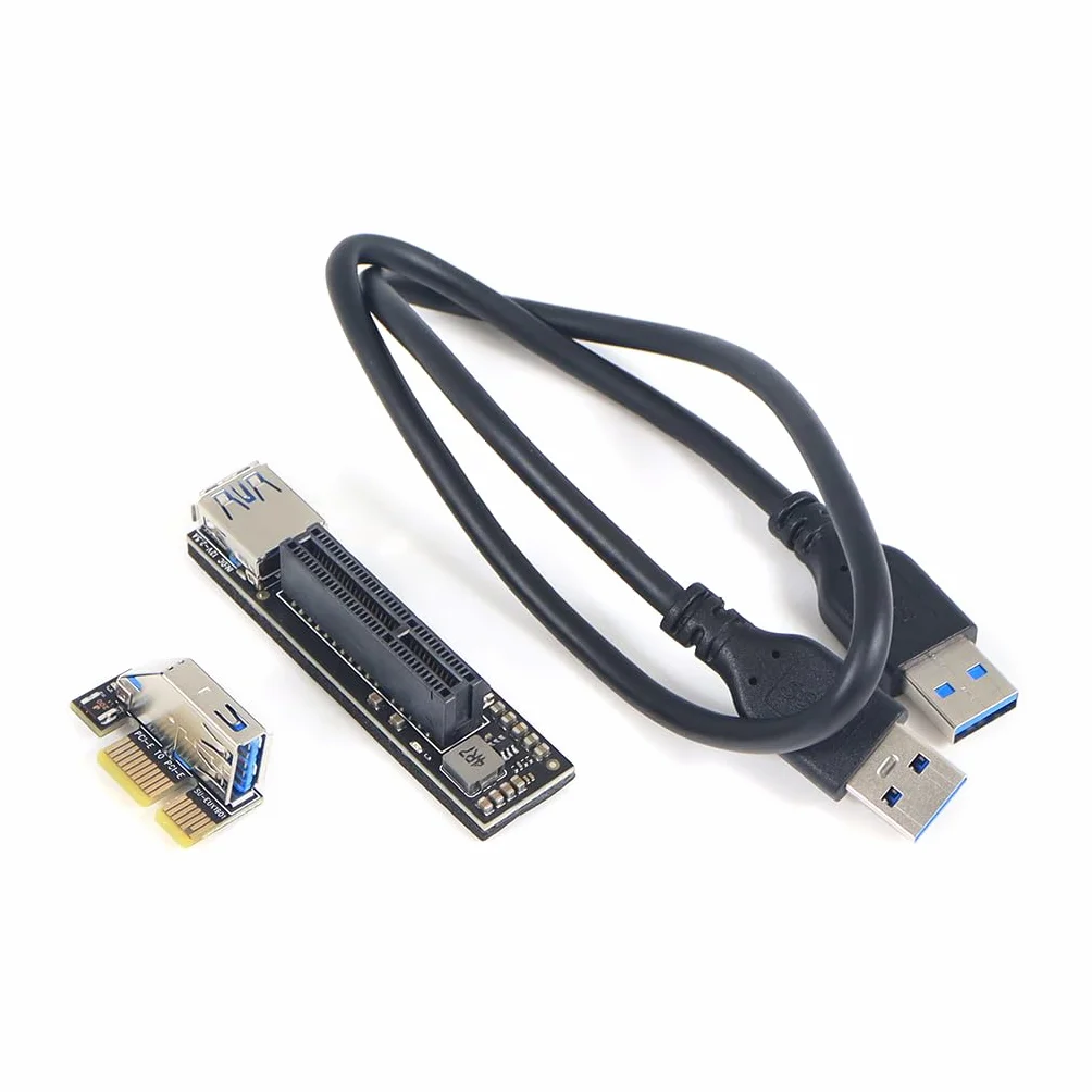 JMT Scheda di espansione PCI Express X1 a X4 USB 3.0 Raiser Extender PCIE Riser Card USB3.0 PCI-E SATA Scheda di espansione