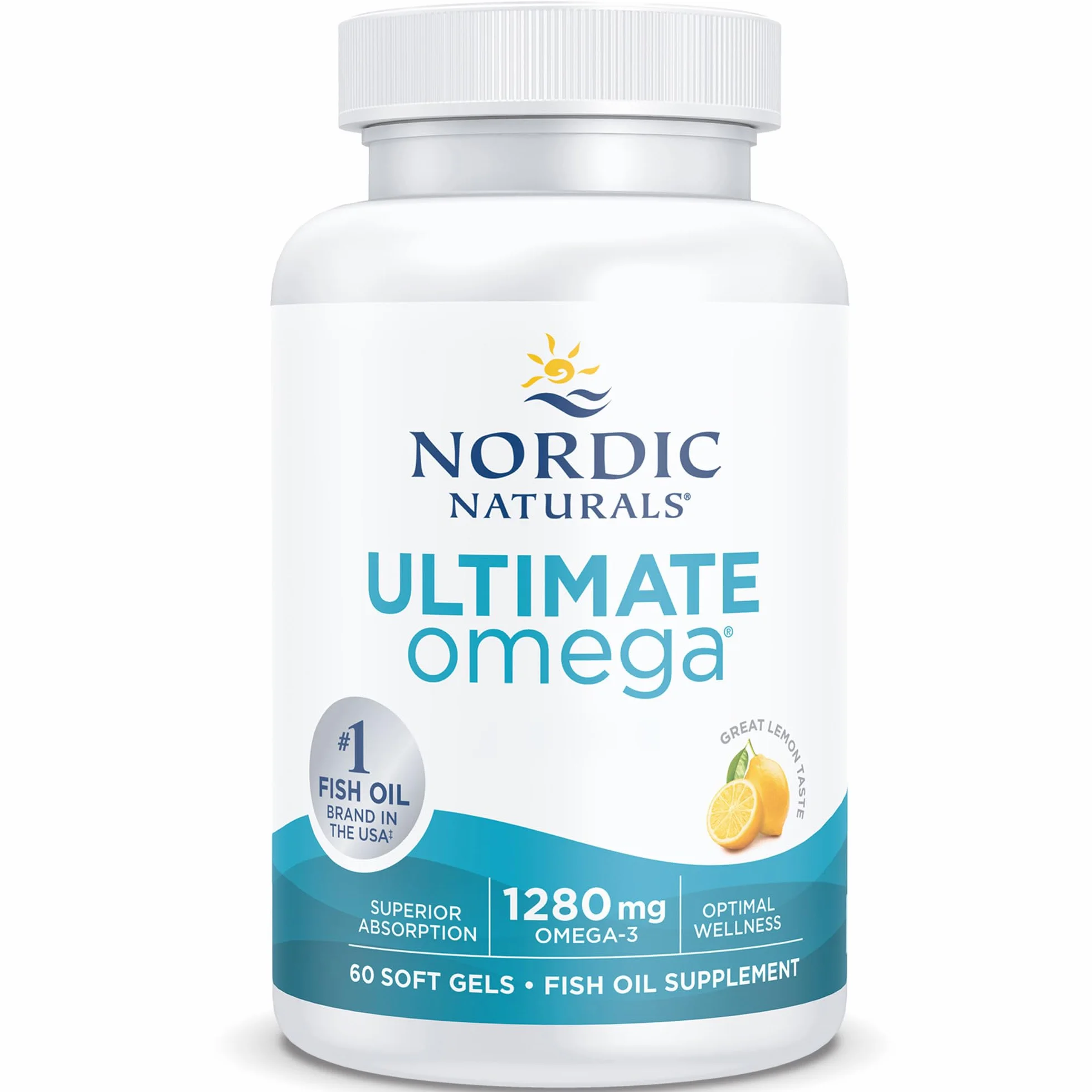 Nordic Naturals Ultimate Omega-3 1280 mg EPA DHA Gusto Limone 60 Capsule molli