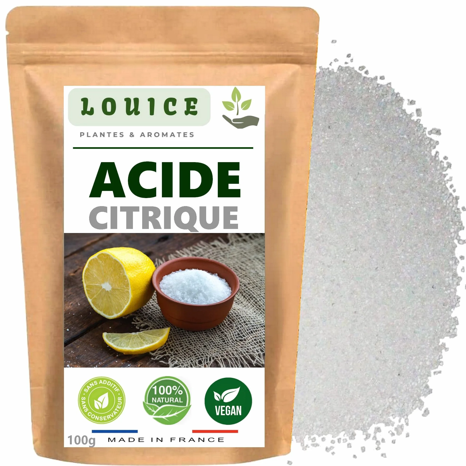 Acido Citrico Alimentare BIO 100g Dolcificante Naturale per Cucina