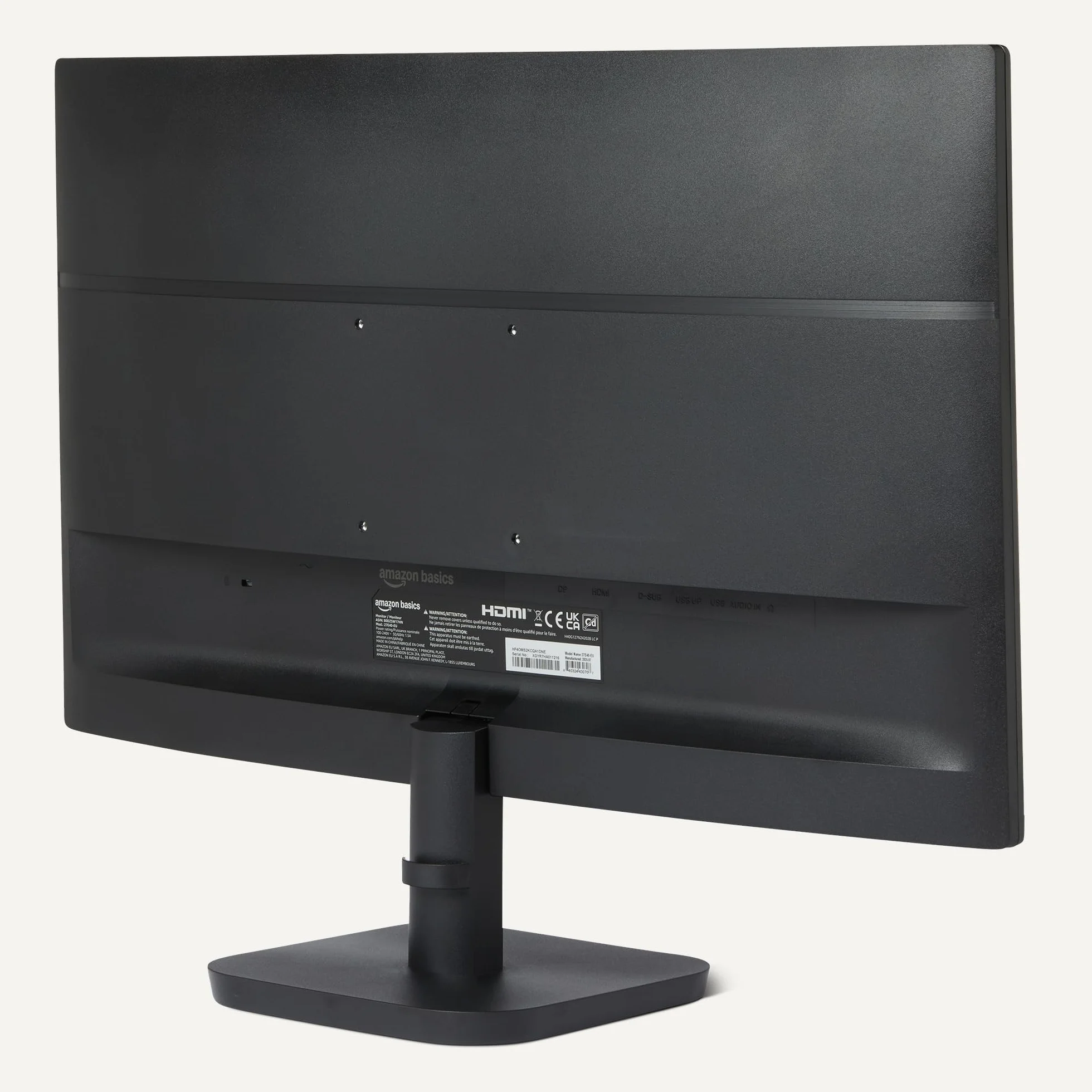 Amazon Basics - Monitor per Computer da 68,6 cm 120 Hz, FHD 1080 P, HDMI, DP, VGA, Compatibile VESA, per Ufficio, Casa, Nero