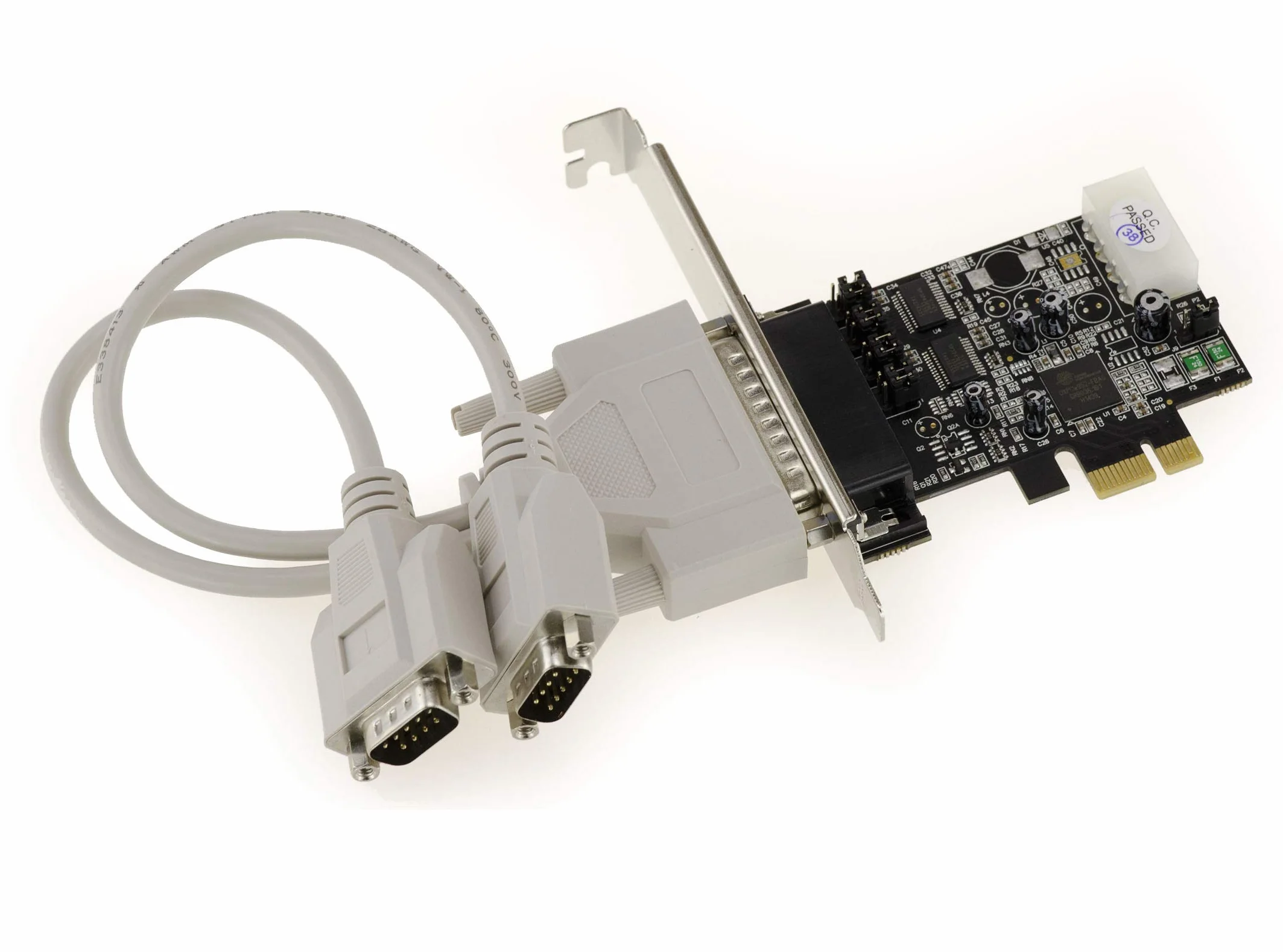 KALEA-INFORMATIQUE Scheda controller PCIe seriale RS232 POS con 2 porte UART COM DB9 alimentate. Alimentazione seriale 5V 12V, chipset OXFORD OXPCIe952