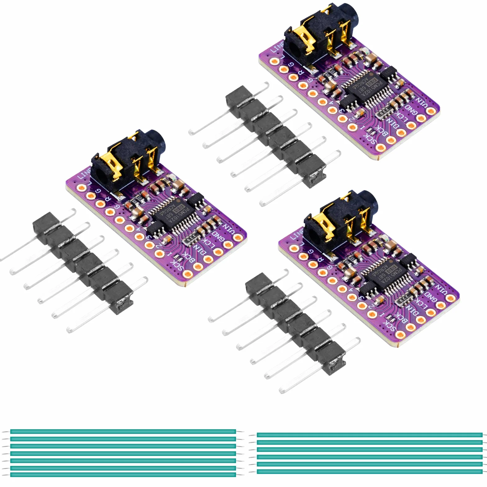 PCM5102A I2S DAC Scheda Decodificatore Ulegqin PCM5102A audio DAC stereo I2S Modulo Alimentazione a 5 V CC IIS Interfaccia per Raspberry Pi Modulo DAC PCM5102 (3 pezzi)