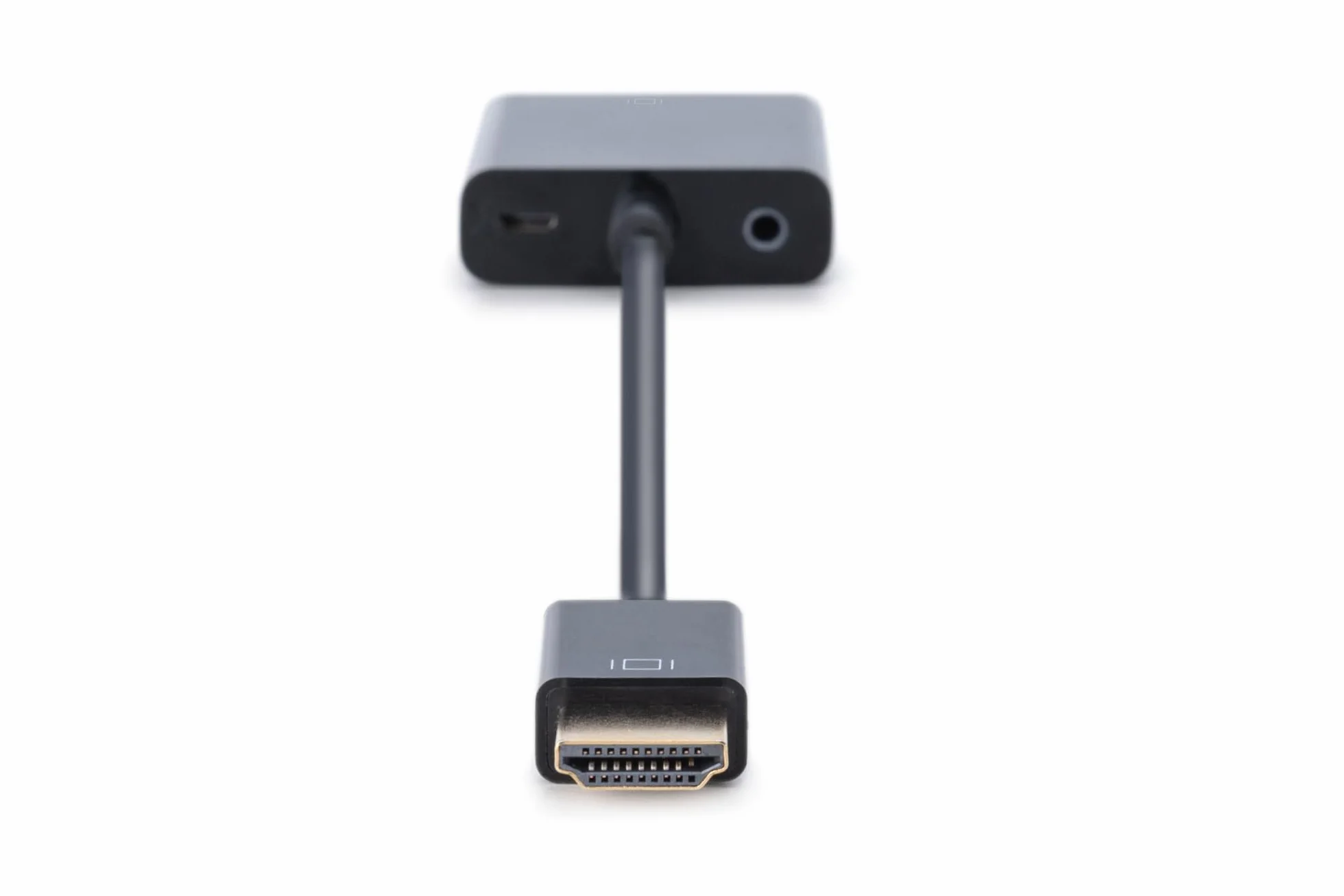 Digitus DA70461 Cavo Adattatore HDMI Maschio-VGA Femmina Cm. 15 con Presa Audio 3,5mm, Nero