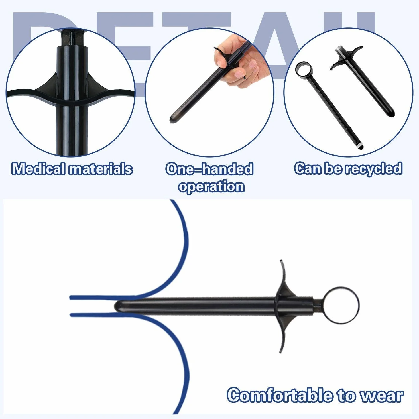 Zestaw 2 szt. Siringa Portatile Applicatore Lubrificante Riutilizzabile