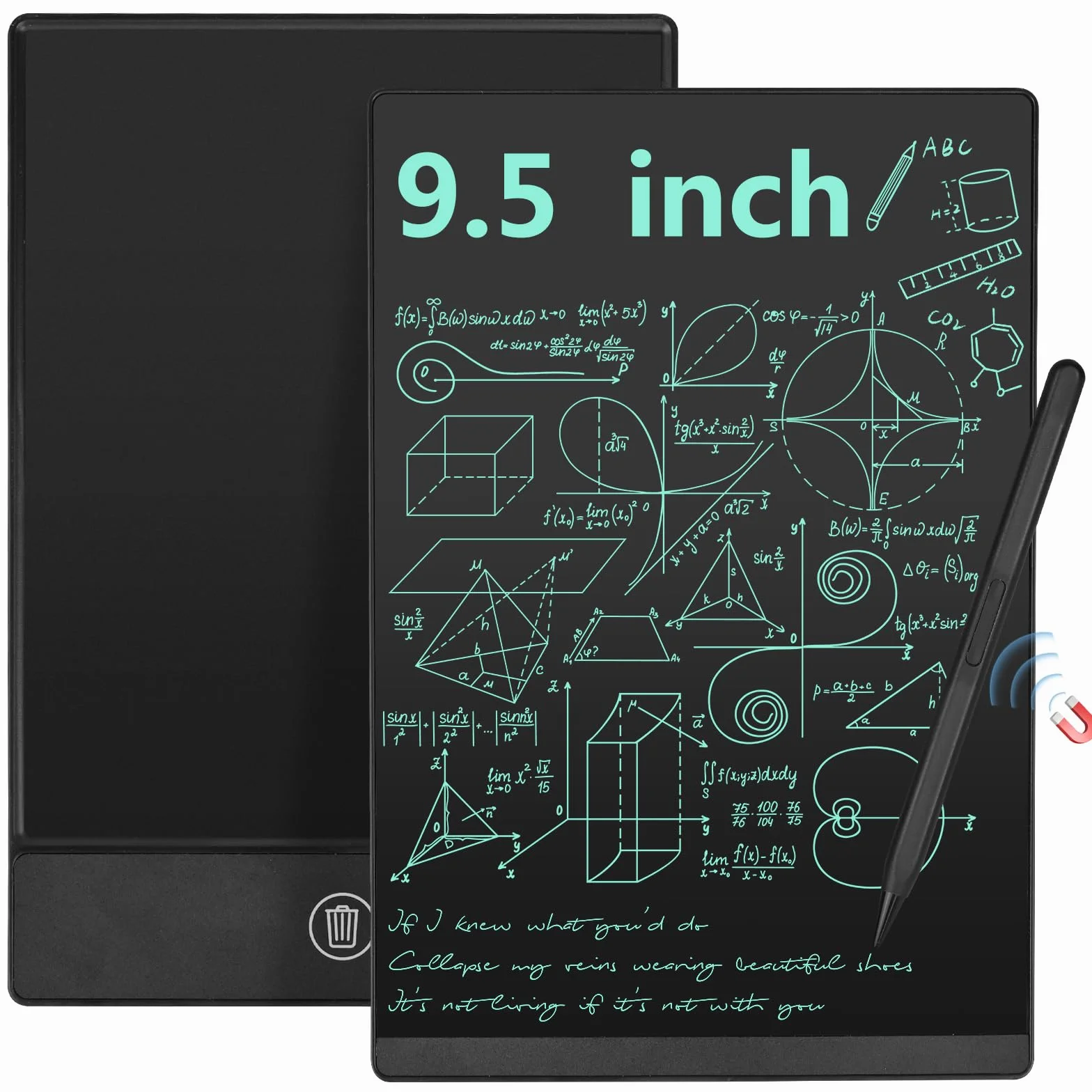 Czemo Tavoletta da Scrittura LCD 9,5 pollici Riutilizzabile Lavagna Digitale Portatile eWriter