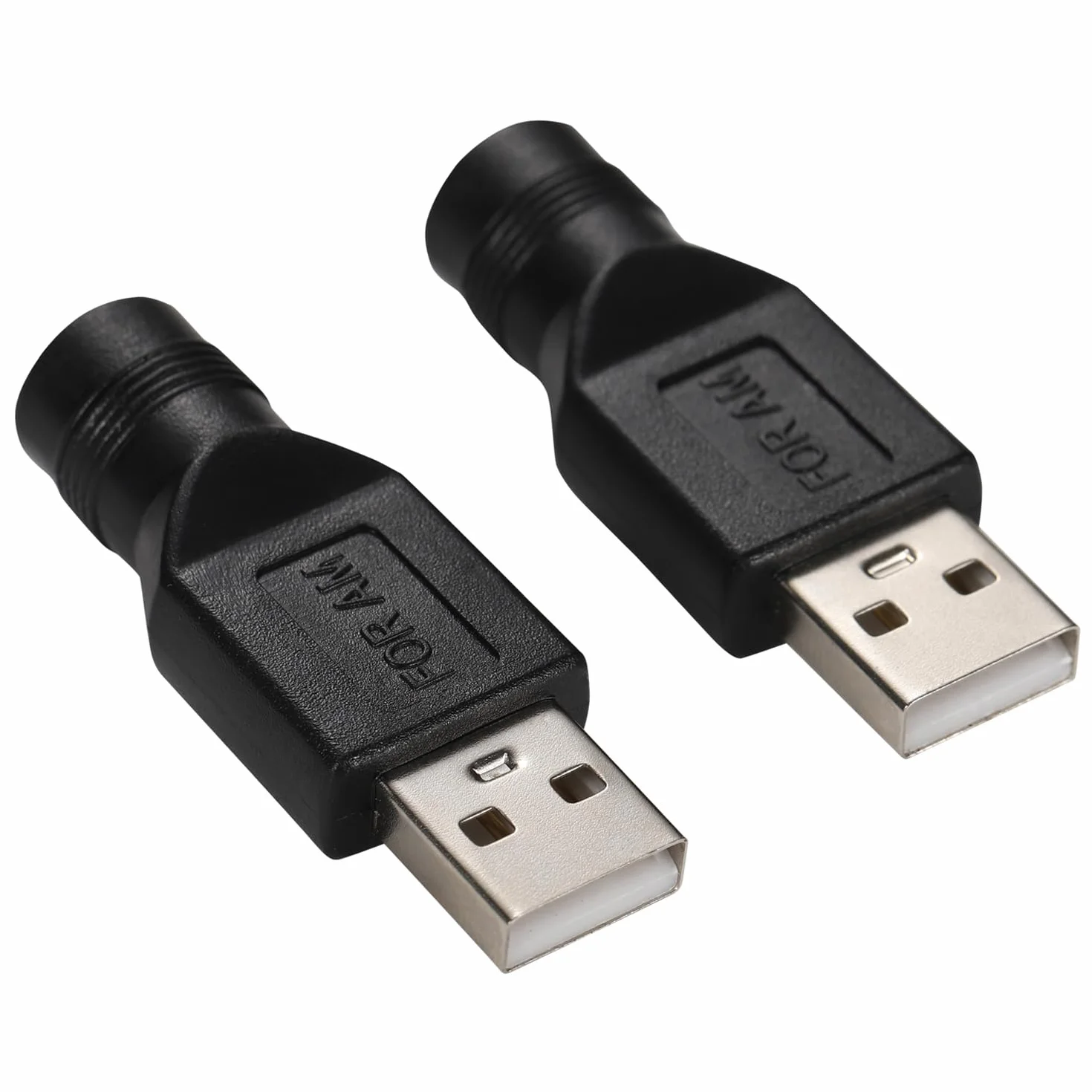 Greluma 3 Pz Adattatore di alimentazione da USB a DC, convertitore da USB 2.0 maschio a DC femmina 5V 5,5 mm x 2,1 mm