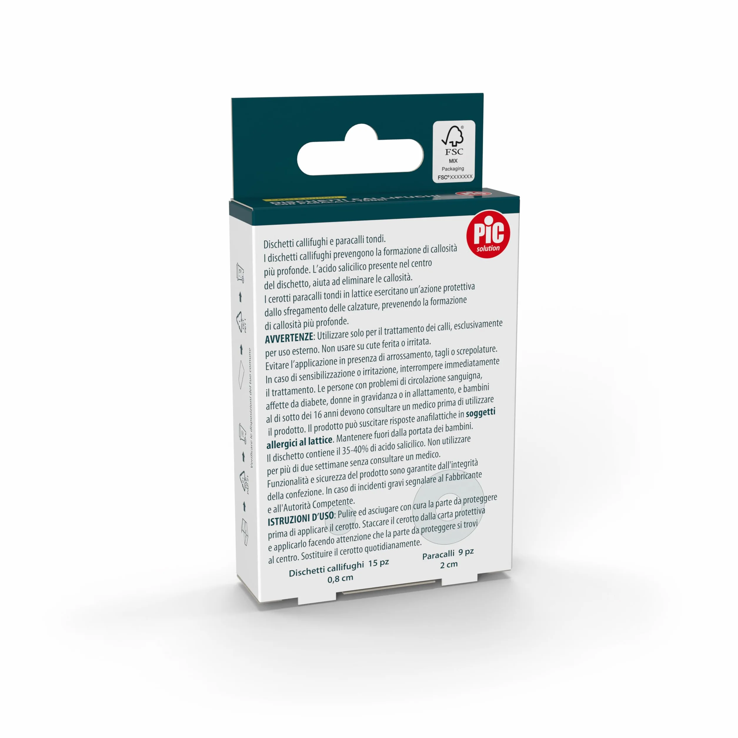 Pic Solution Dischetti callifughi con paracalli tondi, confezione mix, 24 pezzi