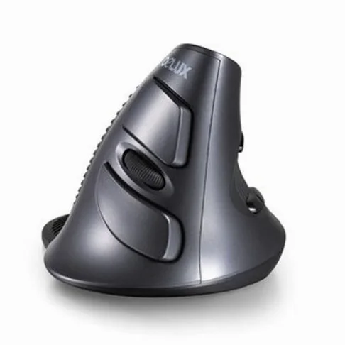 Nuovo design Delux M618 Vertical Wired mouse – nero e grigio