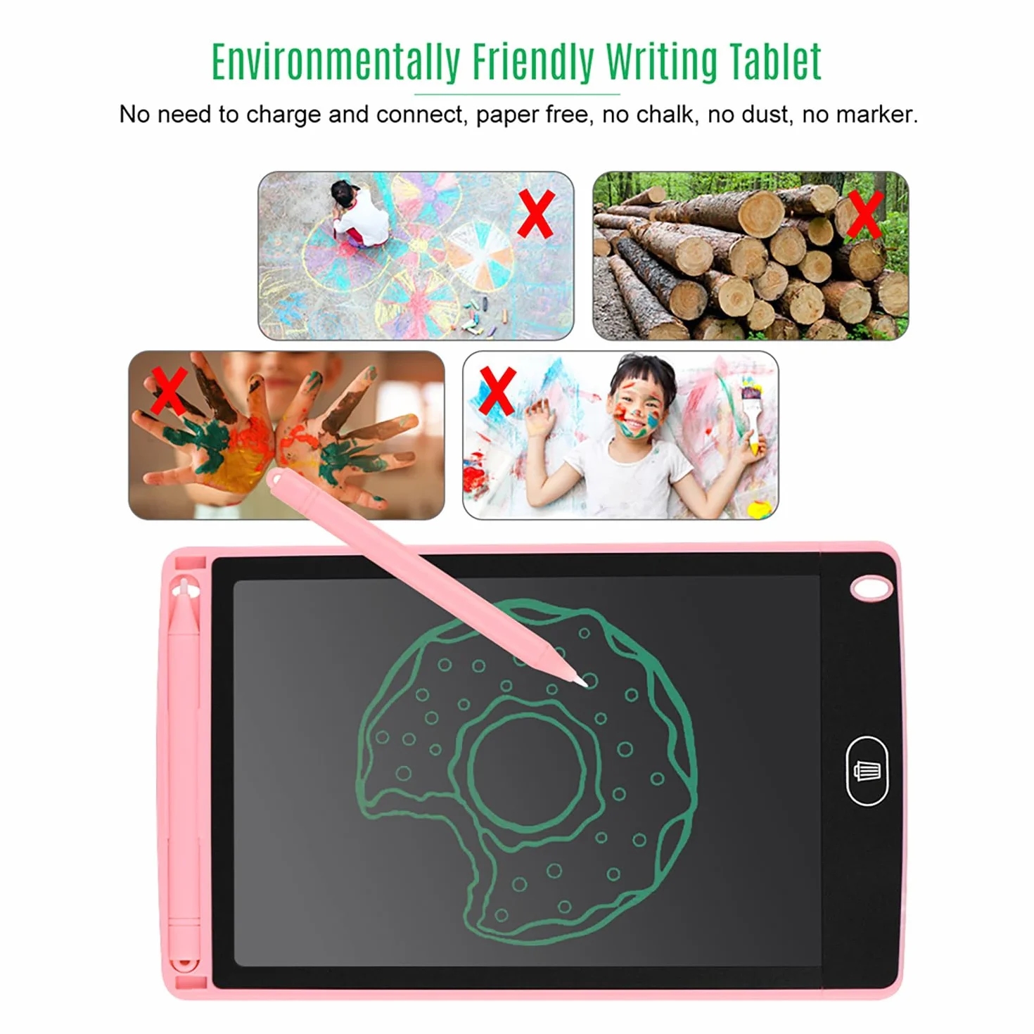 Tavoletta da disegno elettronica LCD 8.5 pollici con penna stilo riutilizzabile