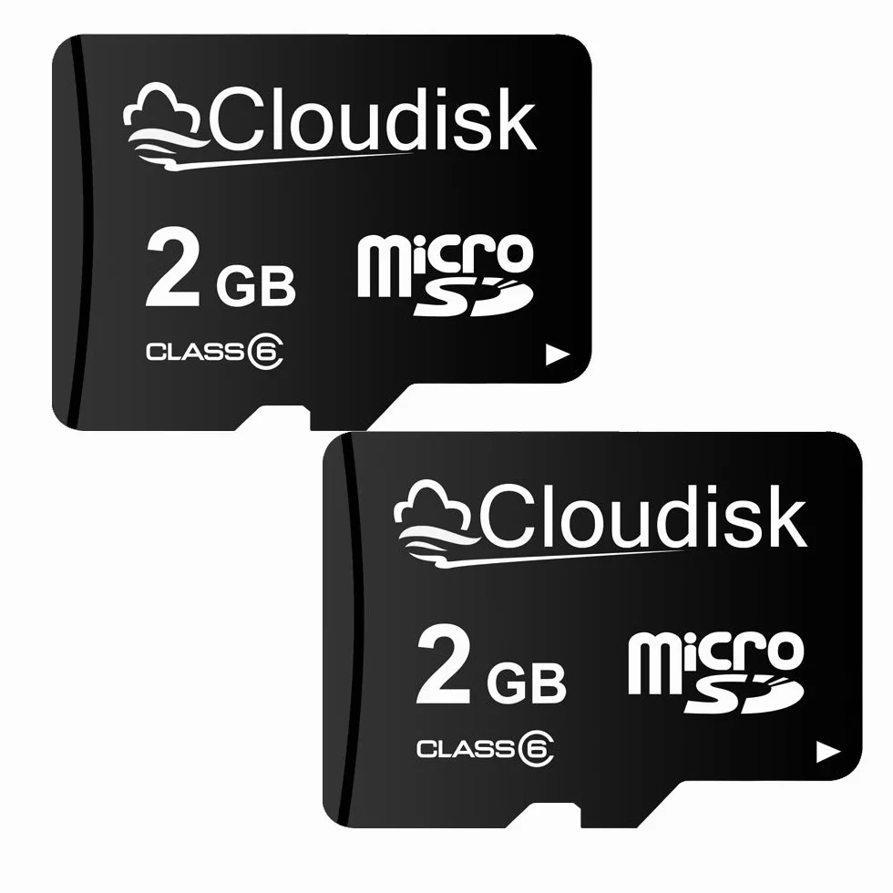 2Pack Micro SD Card 2GB Scheda di Memoria MicroSD Classe 6 con Adattatore SD (2Pack 2GB)