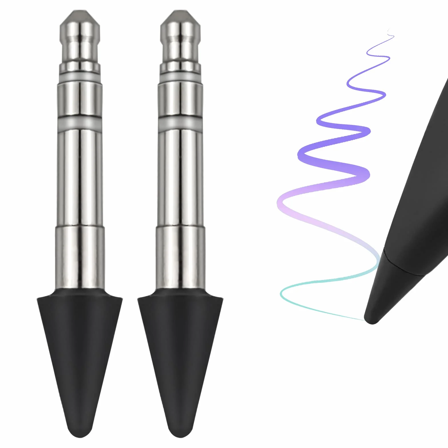 Penna sottile a 2 punte (2 pezzi) di ricambio adatta per Surface Slim Pen 2, sensibilità in tempo reale Pennini di ricambio adatti per Surface Pro 8/Surface Pro X/Surface Laptop Studio/Surface Duo 2