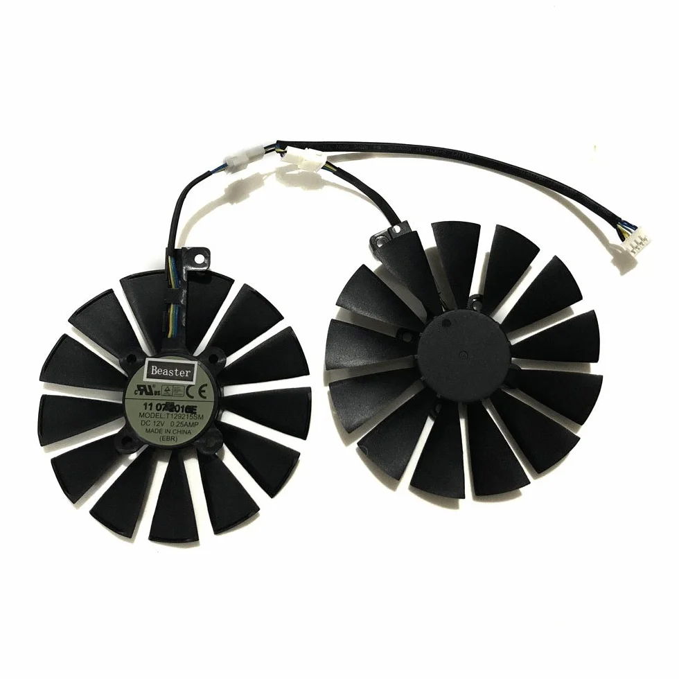 T129215SM 95mm 12V 0.25AMP Scheda Grafica Ventola di Raffreddamento Per ASUS ROG STRIX GTX 1050 1050Ti RX470 RX570 RX580 POSEIDON GTX 1080Ti P11G GAMING CERBERUS-GTX 1070Ti Ventole Scheda