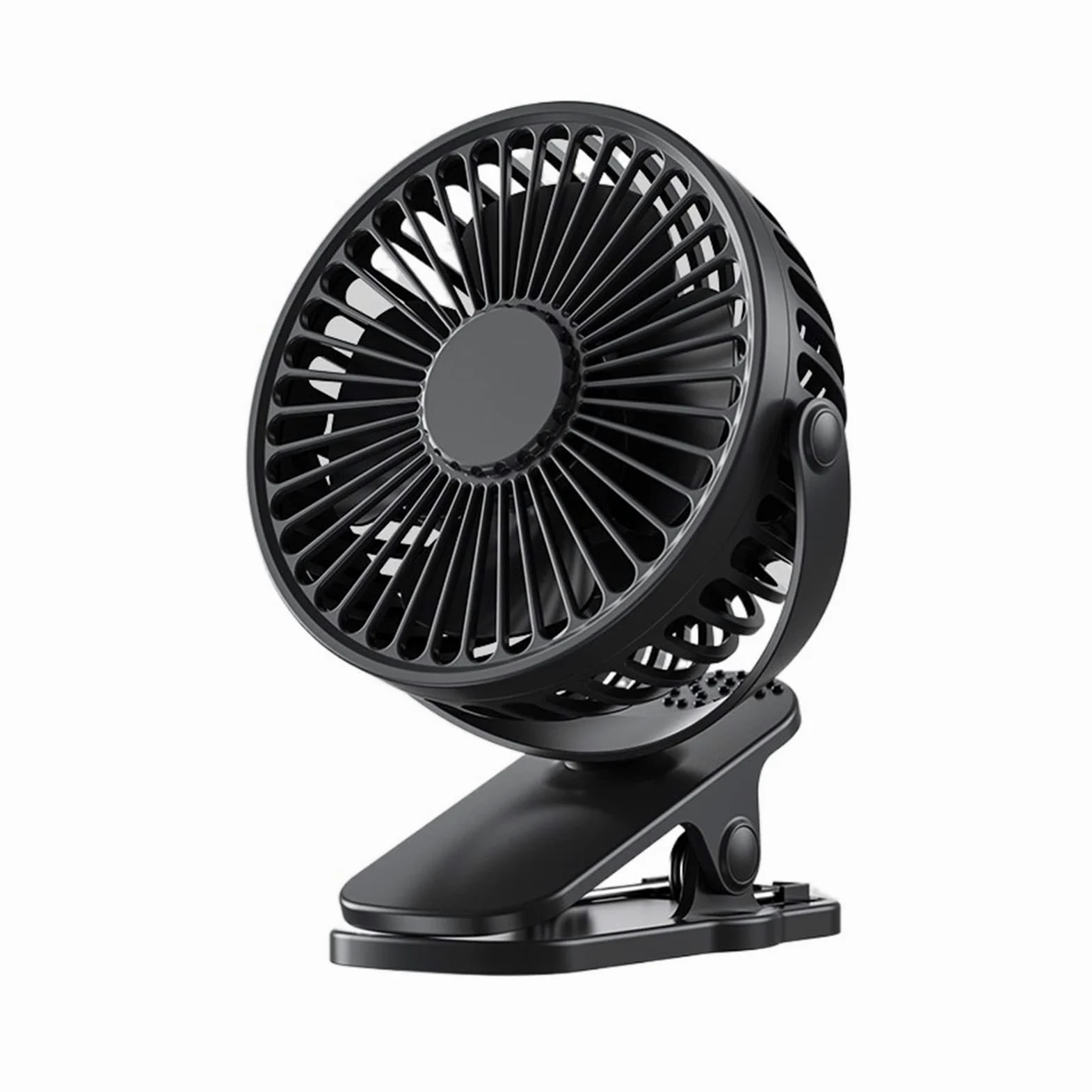 XJBTBA Ventilatori Portatili, Mini Ventilatore Portatile con Clip USB Ricaricabile Silenzioso Desktop Dormitorio Elettrico per Studenti Piccolo Ventilatore di Raffreddamento(Nero)