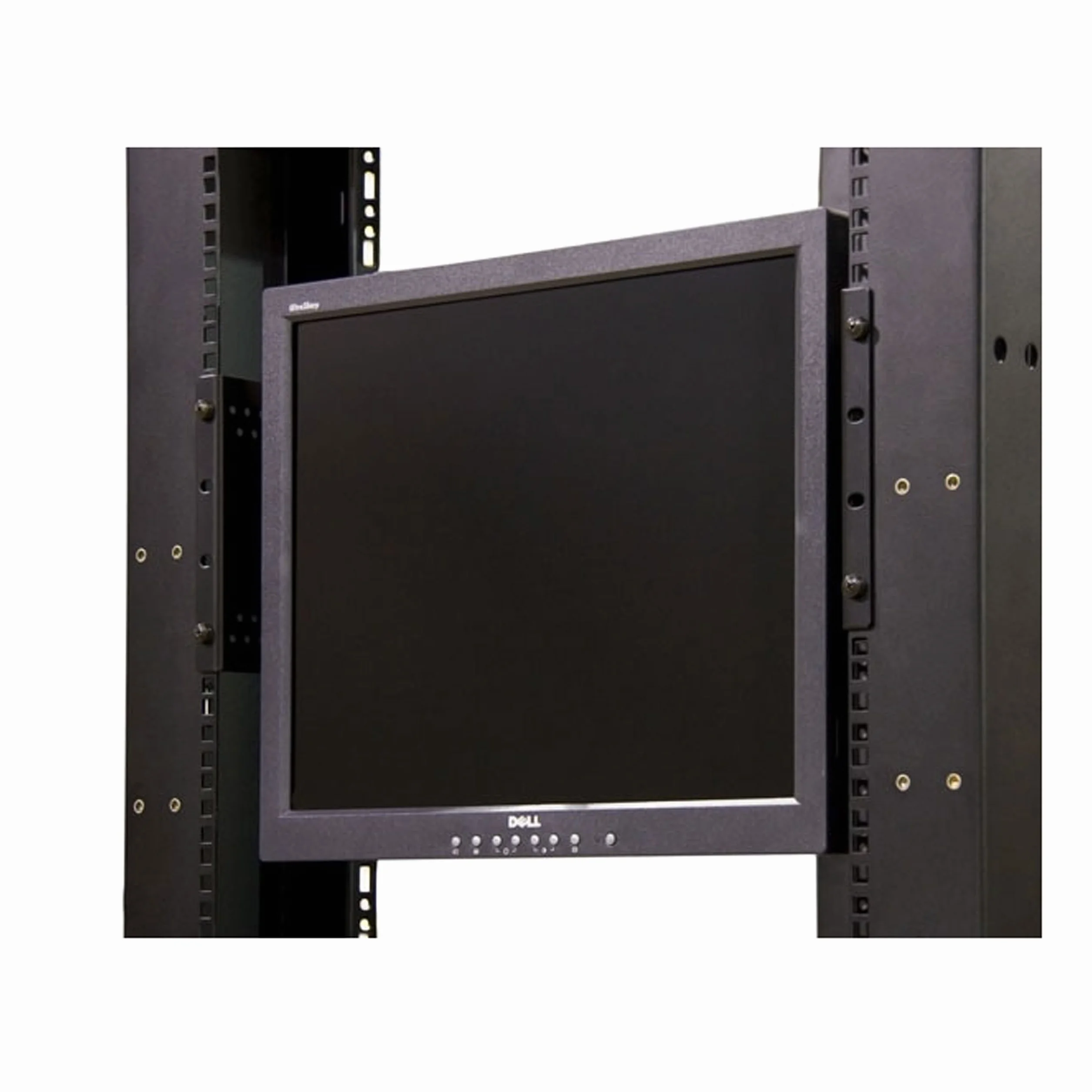 StarTech.com Staffa di montaggio 4U per display LCD VESA per armadi rack 19'', Supporto per monitor VESA universale in acciao pressato a freddo, Staffa 4U per server rack (RKLCDBK)