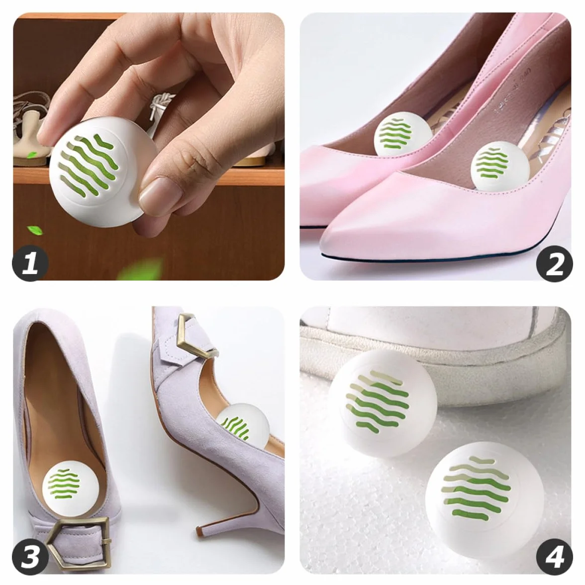 FRCOLOR 24 Palline Deodoranti per Scarpe Profumate Rinfrescanti Eliminare Odori