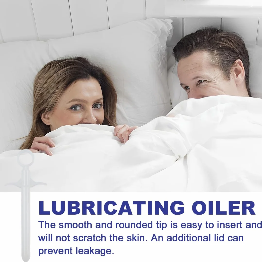 Siringa Lubrificante Riutilizzabile Applicatore Portatile Silicone Vaginale Bianco
