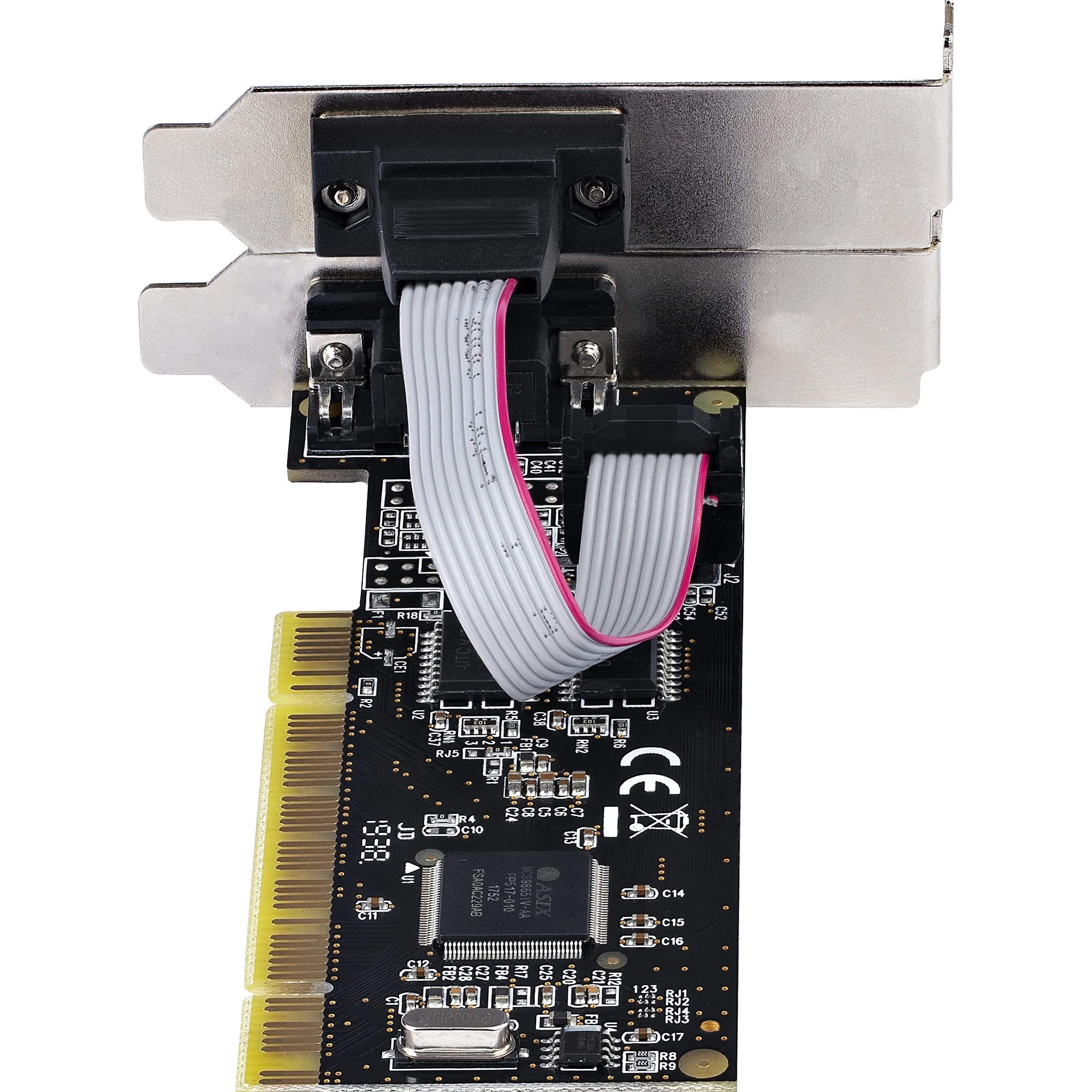 StarTech.com Scheda seriale PCI RS232 a 2 porte - Scheda di espansione/controller seriale PCI a doppia porta seriale DB9 - Staffe standard (installate) e a basso profilo - Windows/Linux (PCI2S5502)