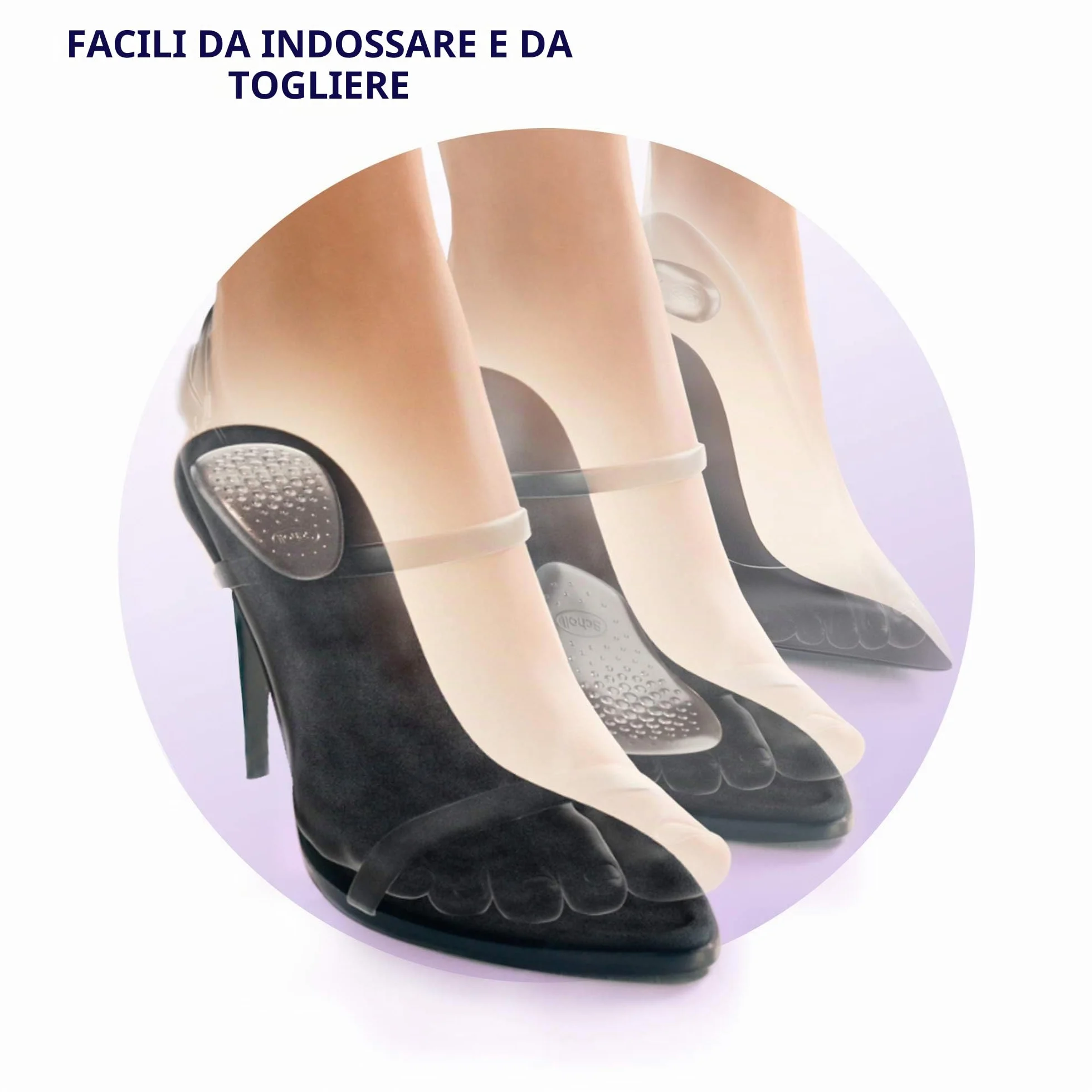 Scholl Party Feet Cuscinetti protettivi punti sensibili Gel Activ per tutti i tipi di calzature 6 pezzi