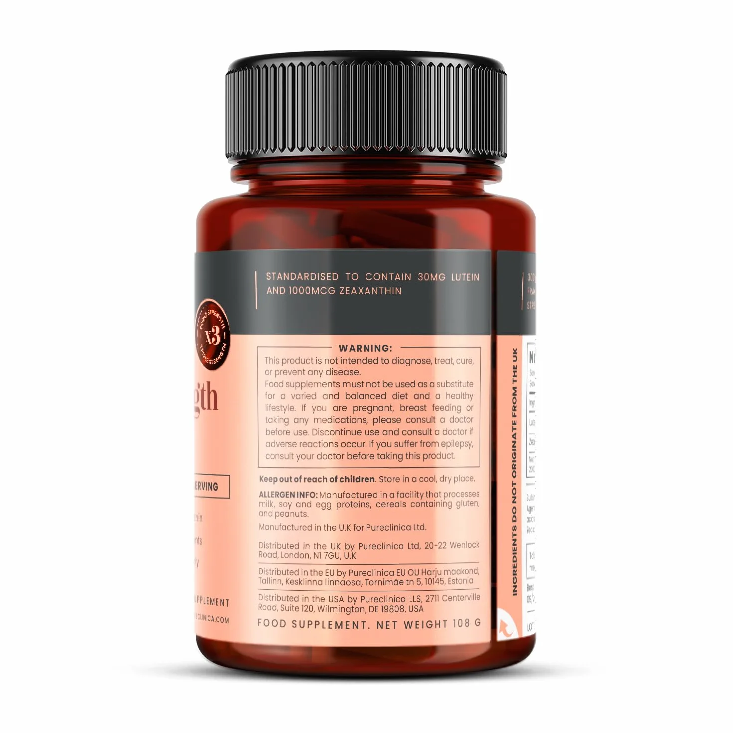 Triplice Concentrazione di Luteina 30mg 90 Compresse Zeaxantina 1000mcg