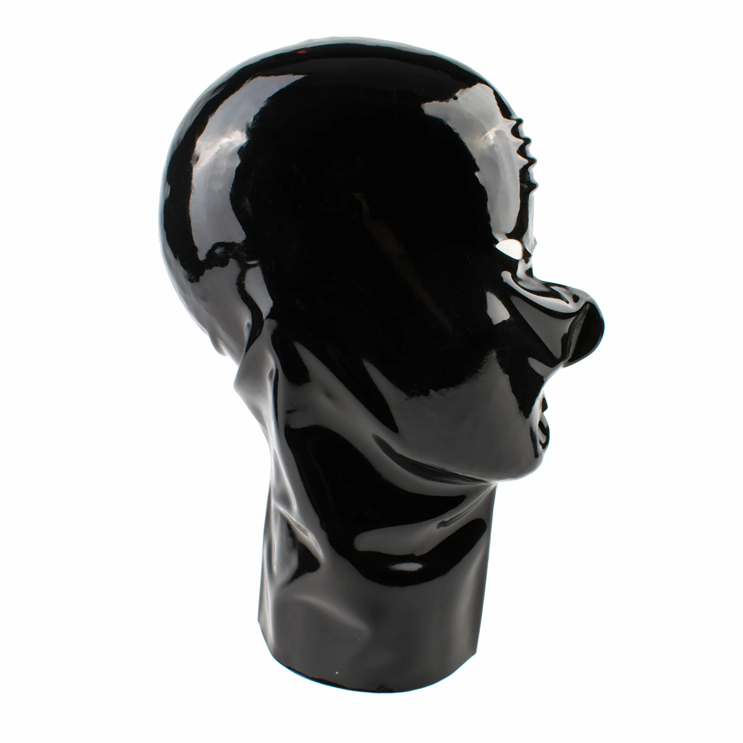 Rubberfashion Maschera di lattice Cappuccio con aperture per bocca naso occhi
