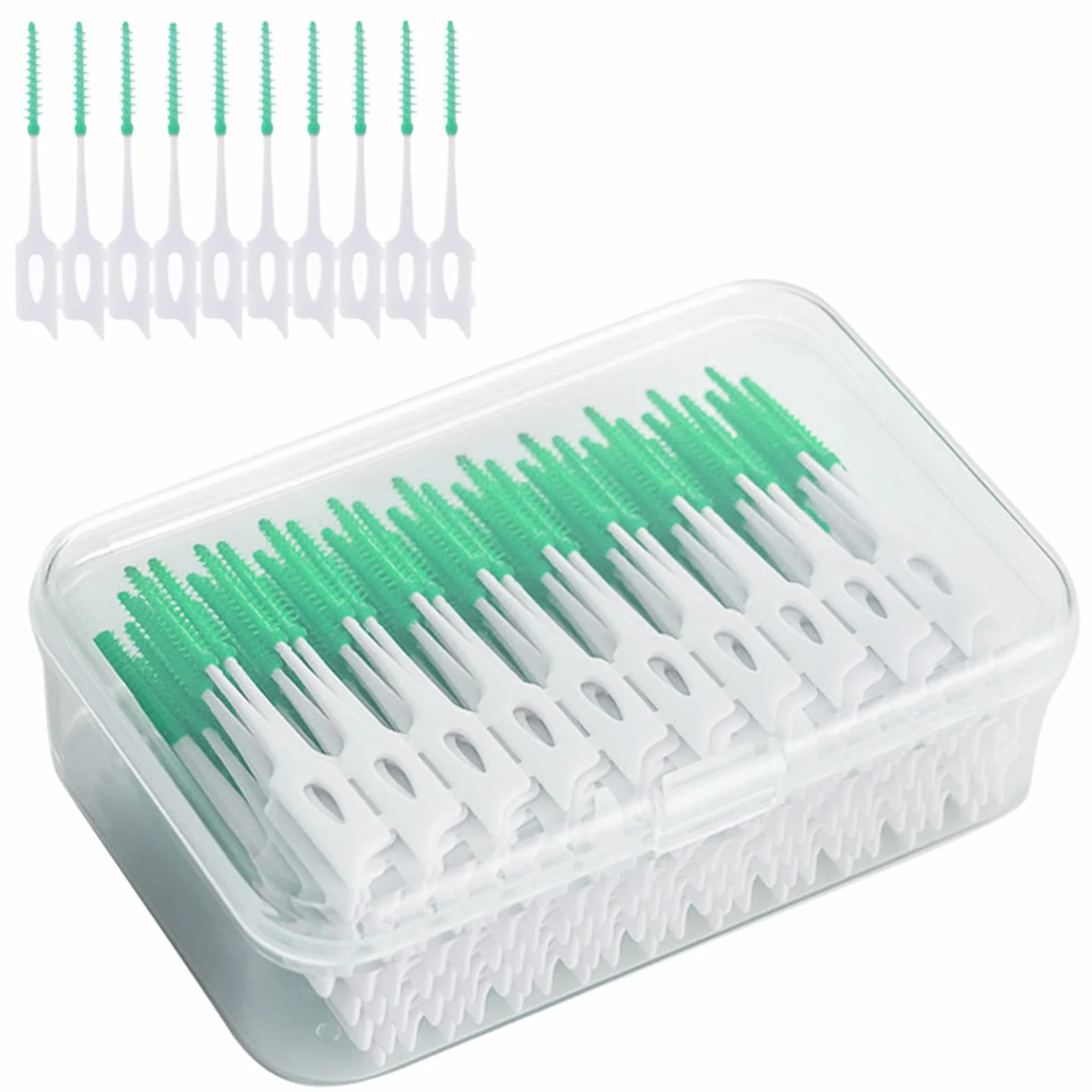 200 Pezzi Spazzolini Scovolini Silicone per Spazio Interdentale