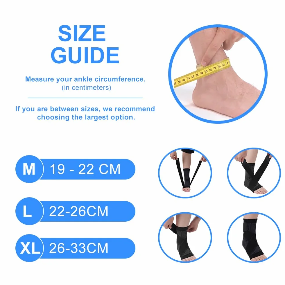 ACWOO Cavigliera Sportiva Regolabile 2PCS, Supporto Elastico Traspirante per Legamenti