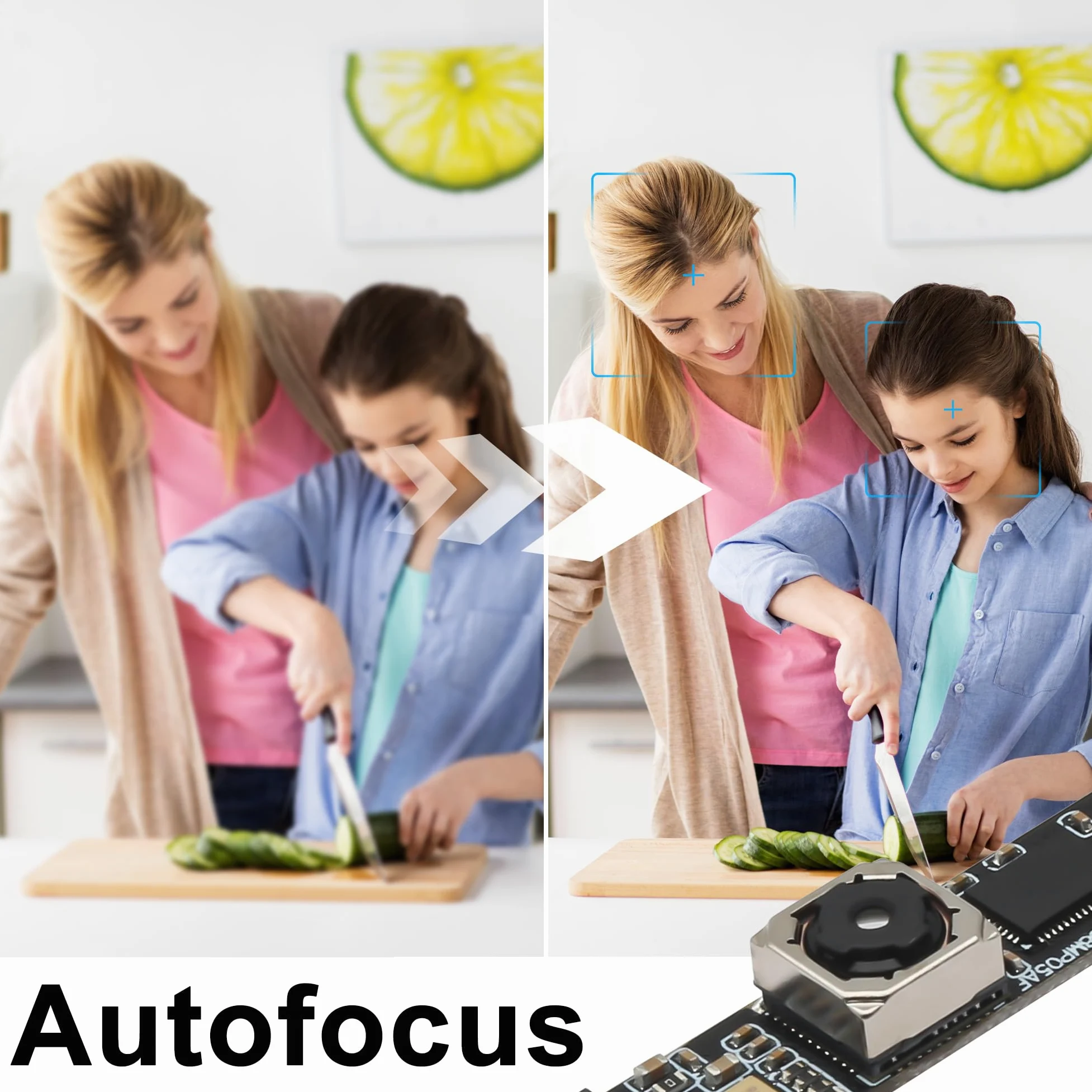 Svpro Telecamera USB autofocus 8 MP con microfono per computer UVC USB2.0 Mini webcam Board
