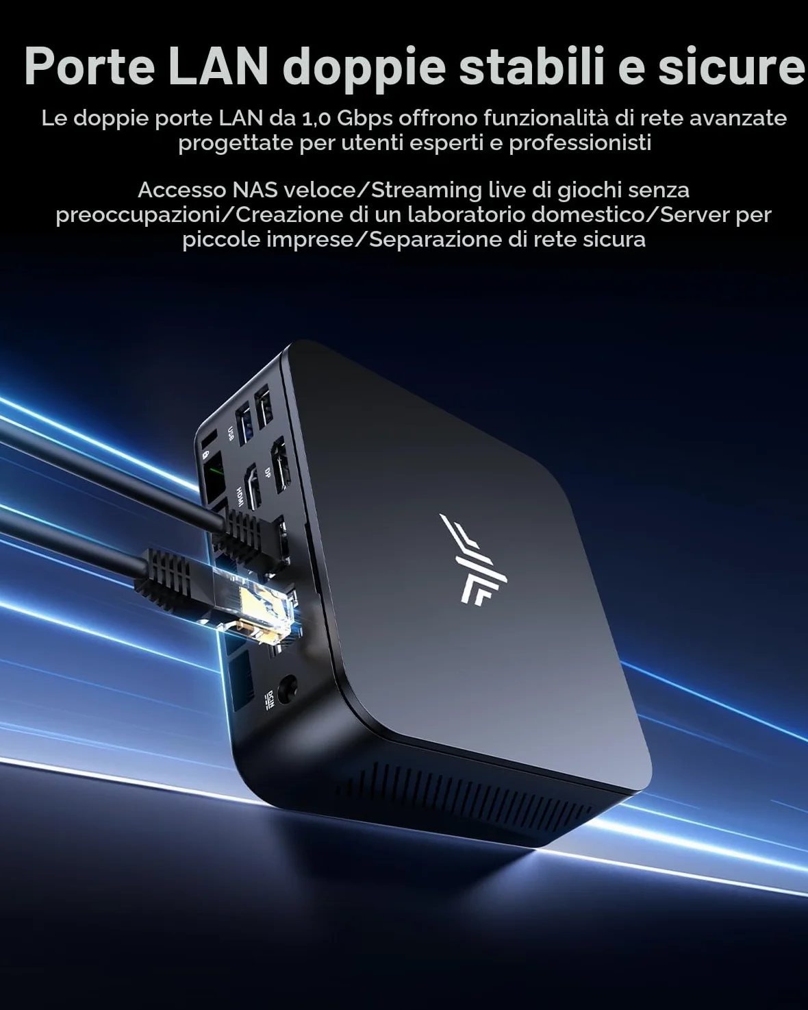 NiPoGi Essenx E3 Mini PC ΑΜD Ryzen 5 3500U (meglio di Ν150/Max 3,7 GHz/28W) W11-Pro 16GB DDR4 512GB SSD, Mini Computer con Doppia LAN/Triplo Schermo 4K/WiFi/BT/USB3.2 per Ufficio, Home Theater, Scuola