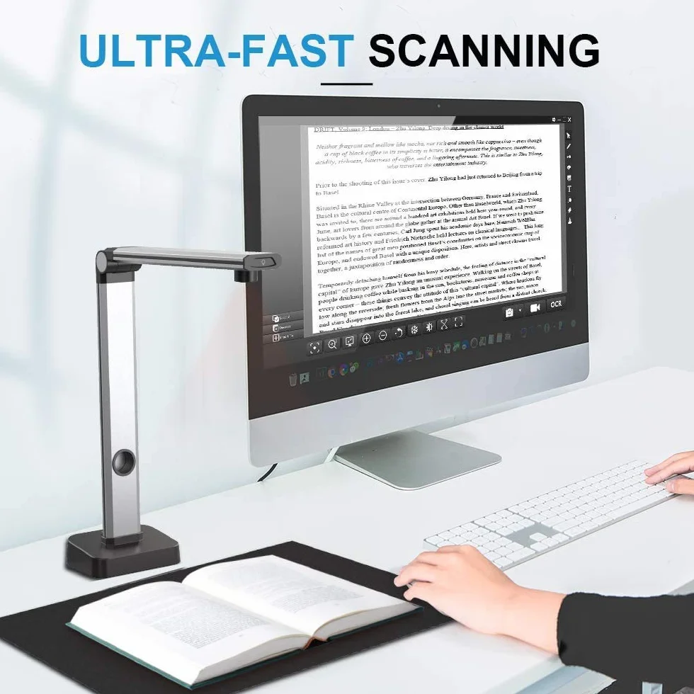 JOYUSING Scanner per Documenti Portatile HD 14 MP A3 OCR PDF Word Windows Mac
